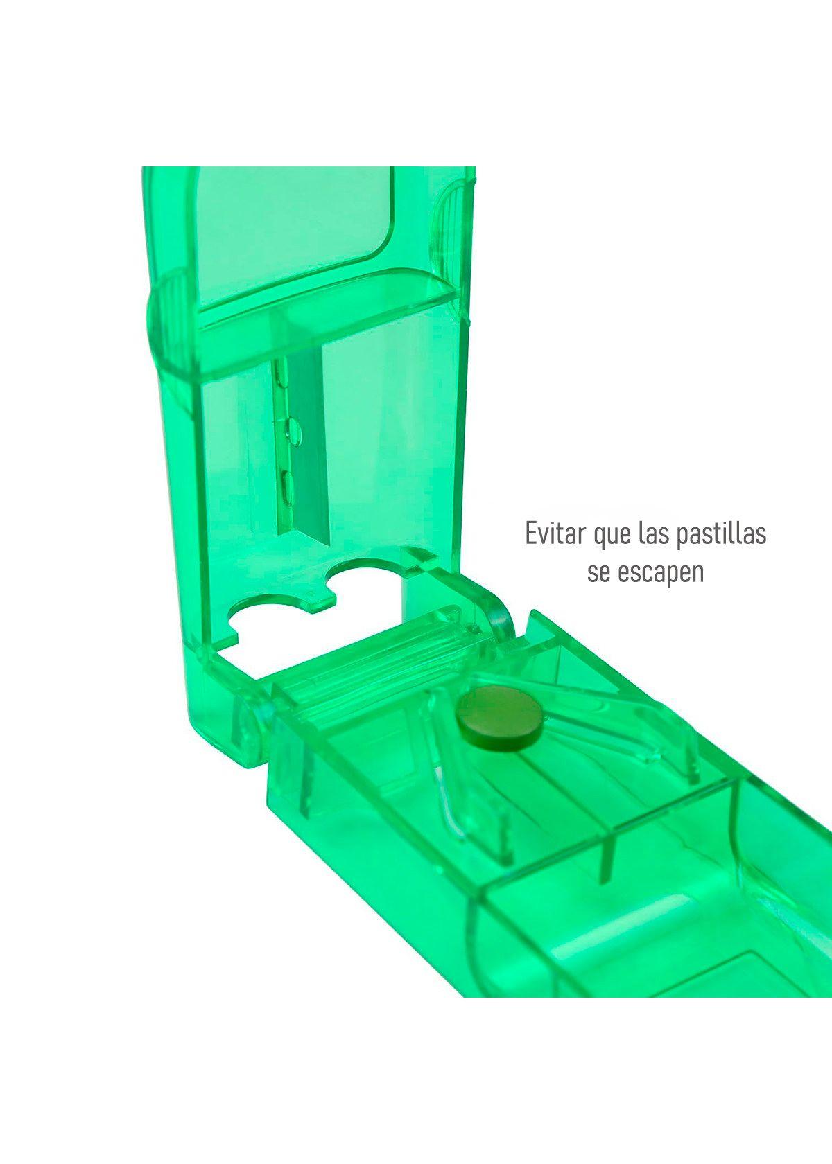 Pastillero Organizador Cortador Dosificador Pastilla Oneder Verde-5