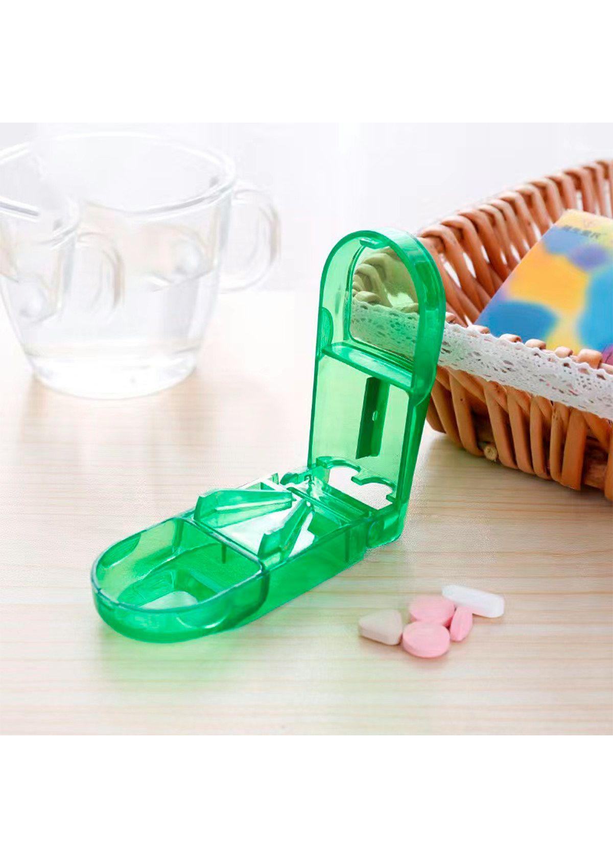 Pastillero Organizador Cortador Dosificador Pastilla Oneder Verde-6