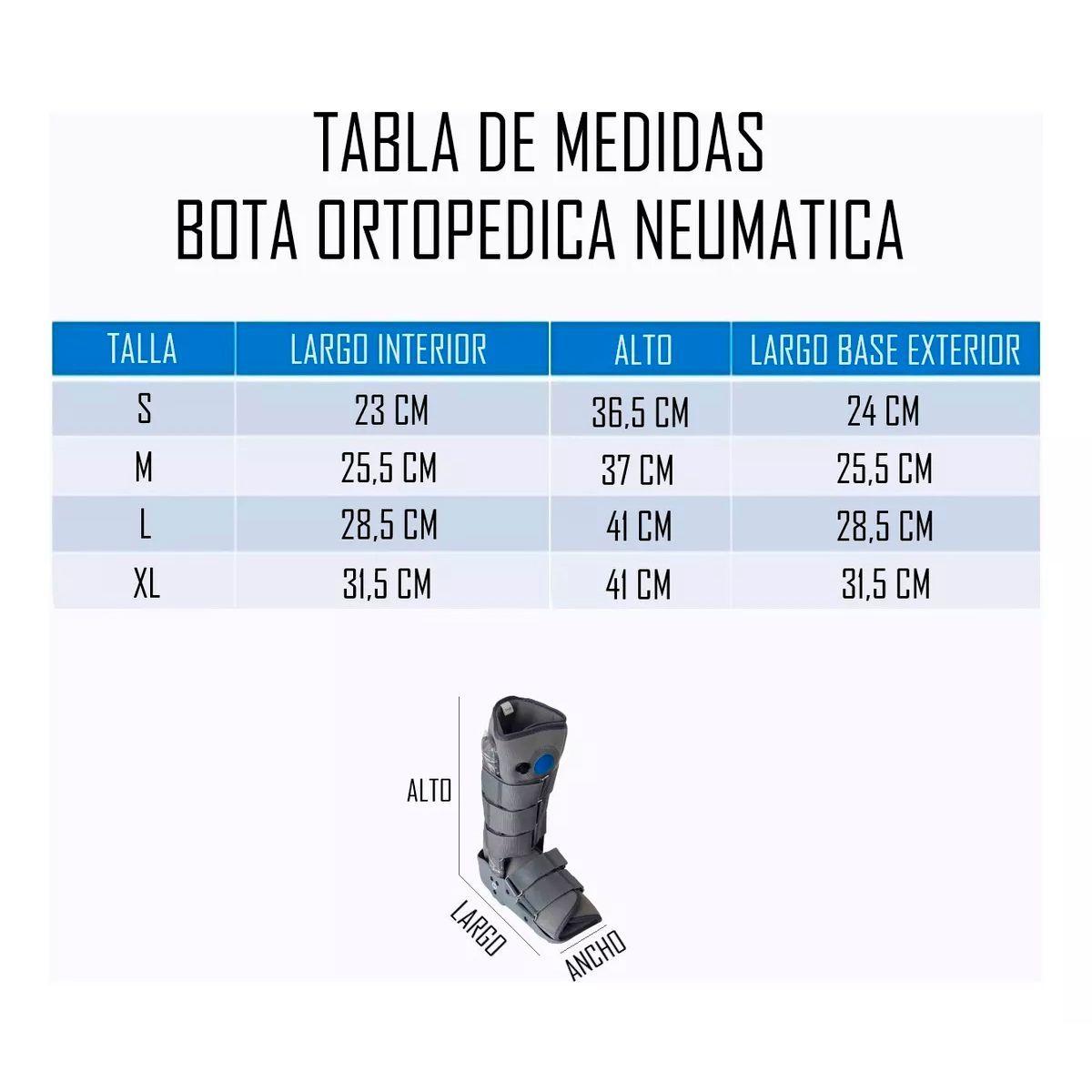 Bota Ortopedica Neumatica Larga Con Valvula De Aire Oneder-4