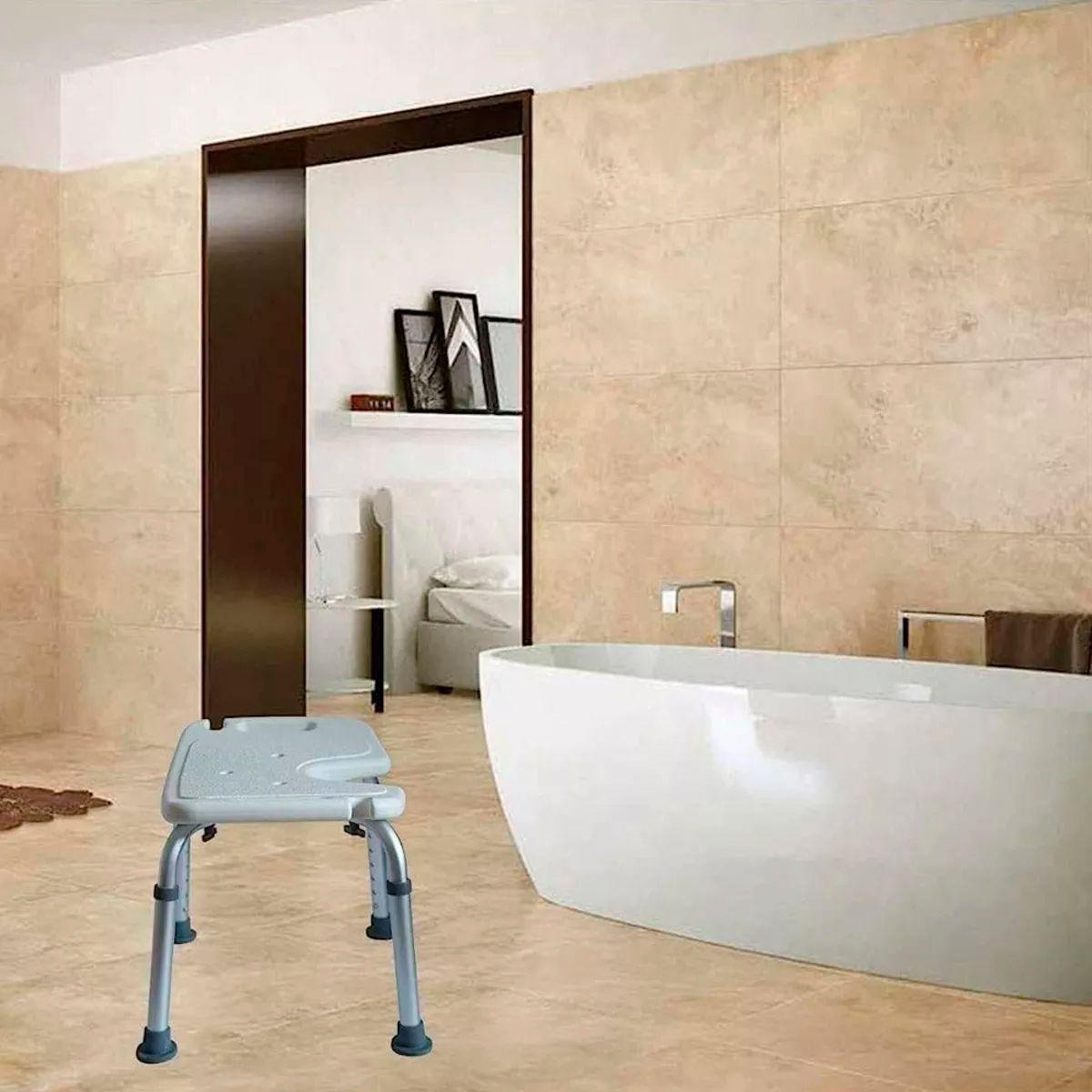 Piso Silla De Ducha Con Rebaje Altura Ajustable Sin Respaldo 302A-3