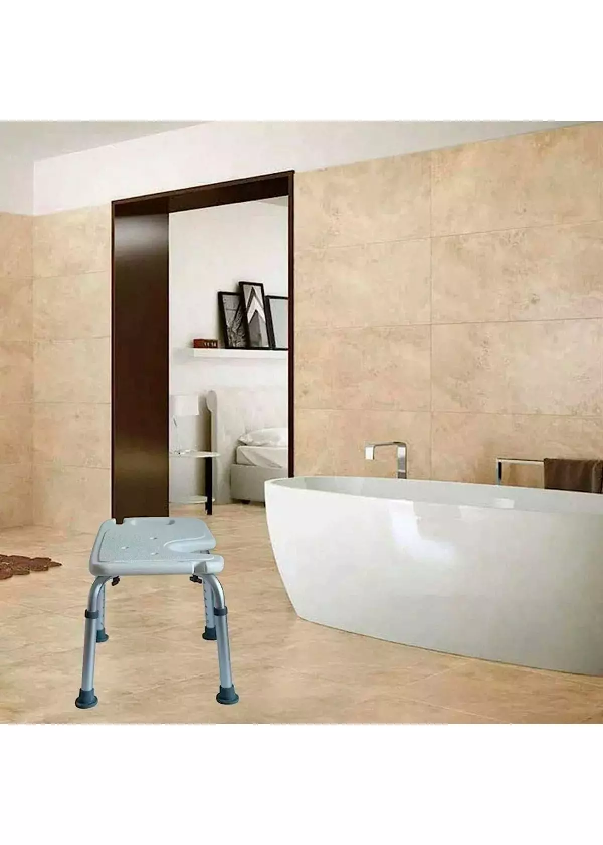 Piso Silla De Ducha Con Rebaje Altura Ajustable Sin Respaldo 302A-3