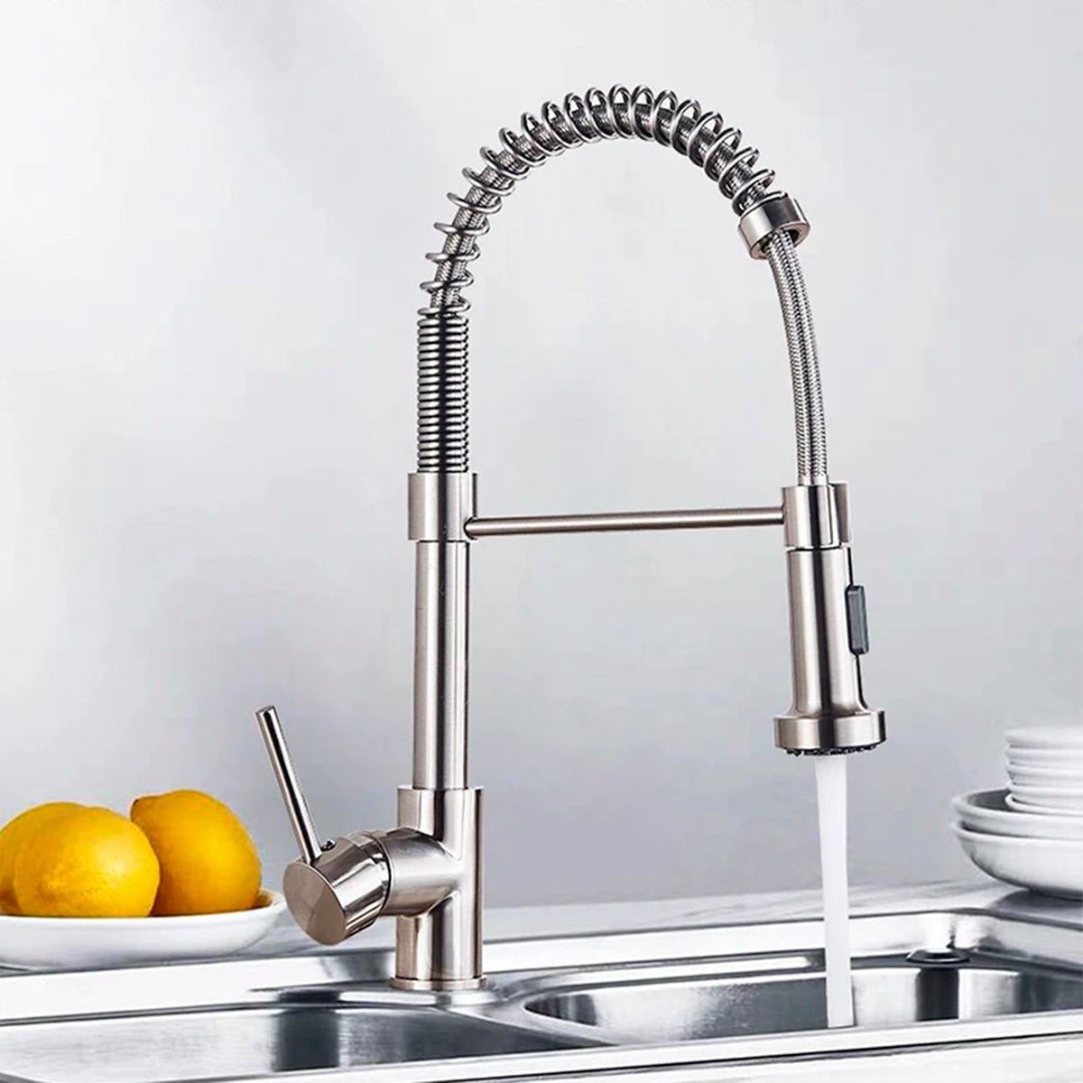 Llave Grifería Lavaplatos Simple Cuello Cisne Flexible Tap03-7