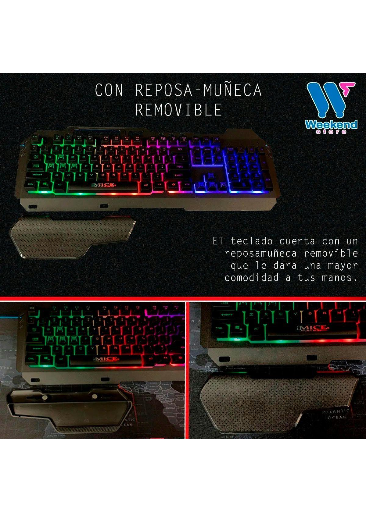 Teclado Gamer Imice Gk-700 Rgb Con Reposa Mano Gaming-7