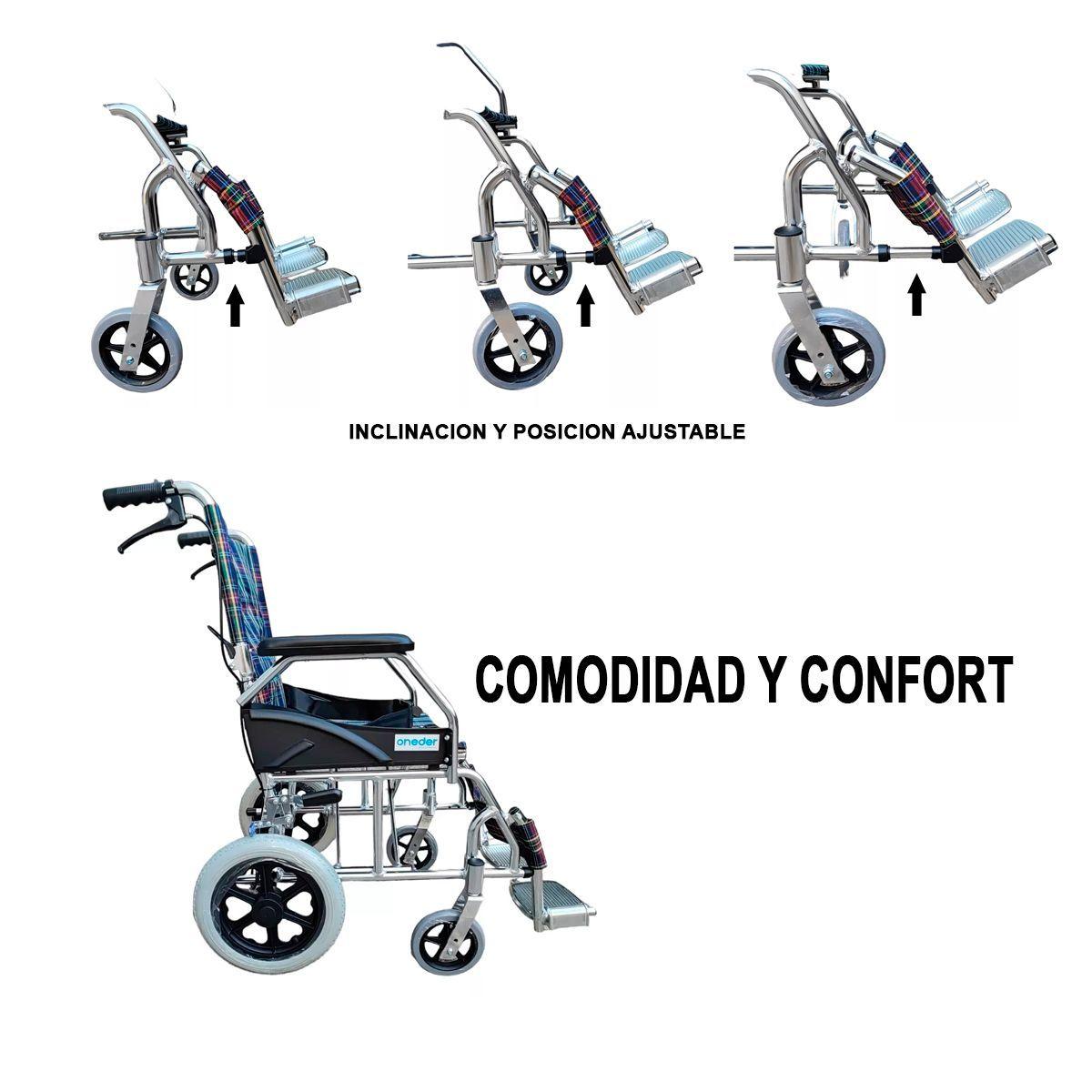 Silla De Ruedas De Paseo Y Traslado En Aluminio Oneder-6