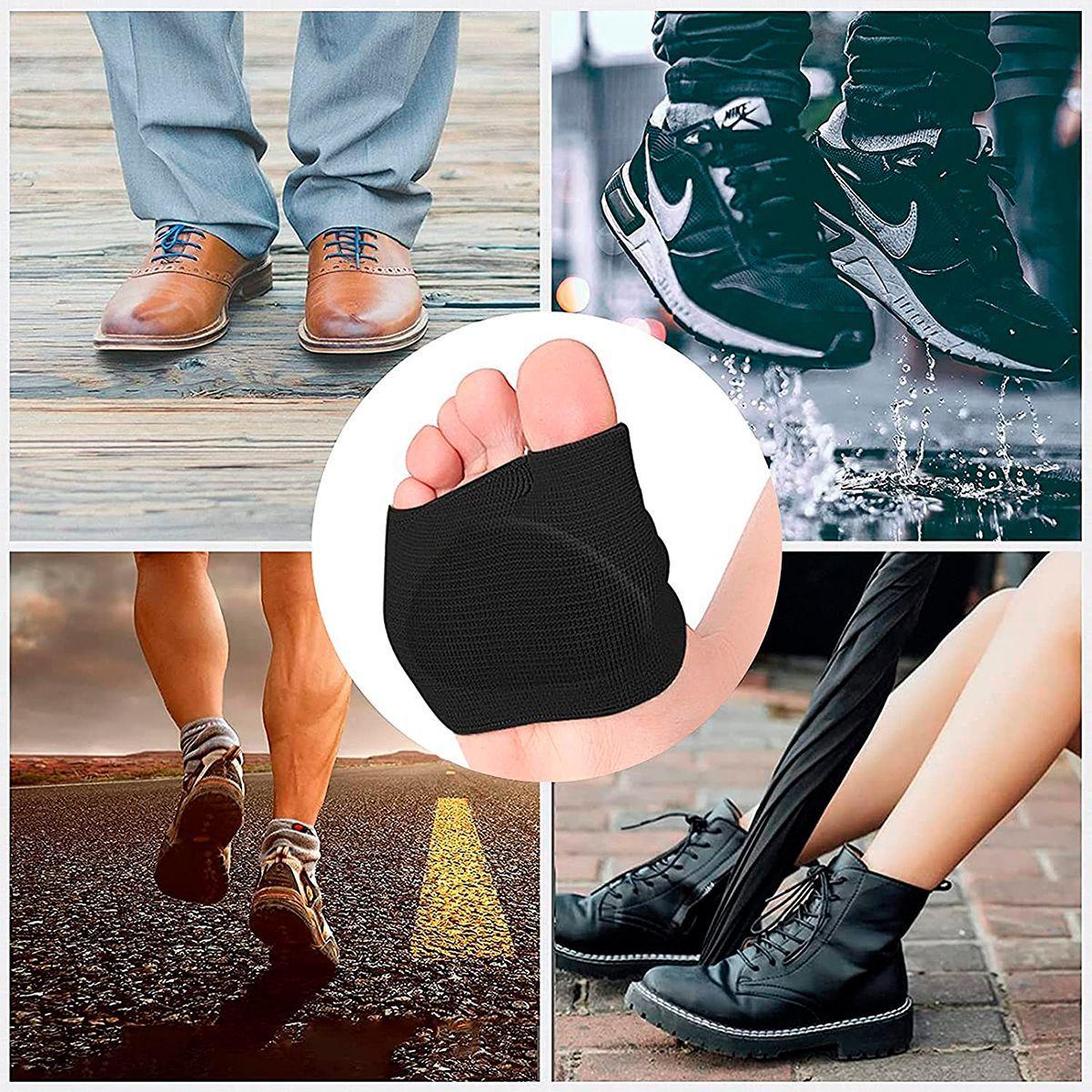 Par Almohadillas Metatarsianas Dedos Pies Negro Talla L-4
