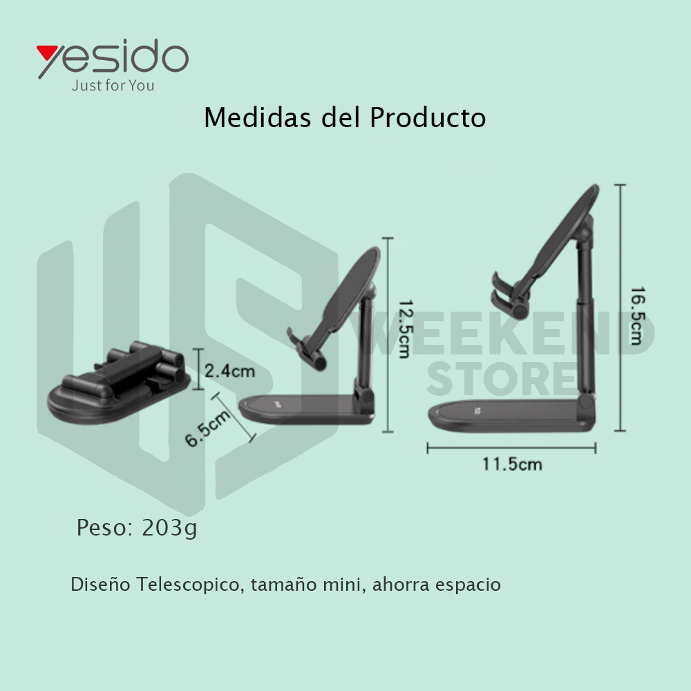 Soporte Para Celular Tablet Portatil Ajustable Yesido C85-8