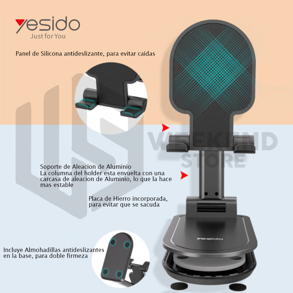 Soporte Para Celular Tablet Portatil Ajustable Yesido C85-9