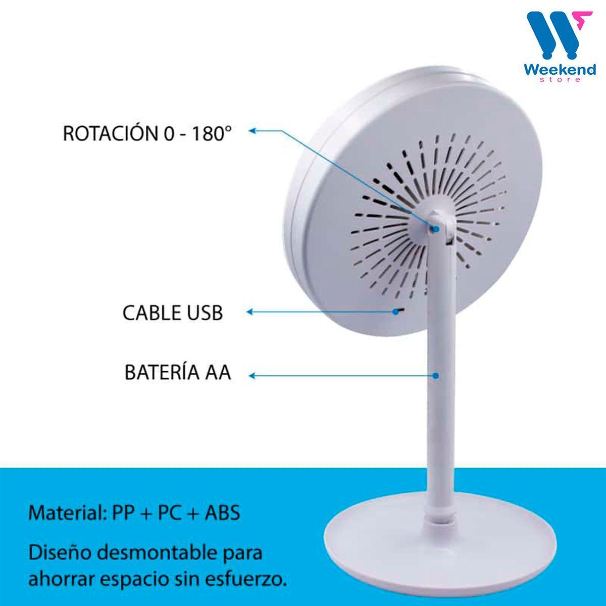 Belleza Espejo Led De Maquillaje Con Ventilador Incorporado-2