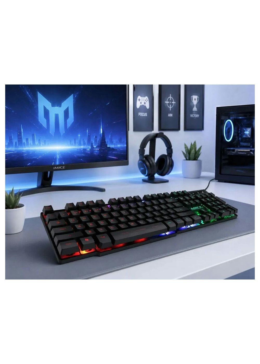 Kit Gamer Imice Teclado Ak-400 + Mouse X6 3200dpi+ Pad Rgb S-4