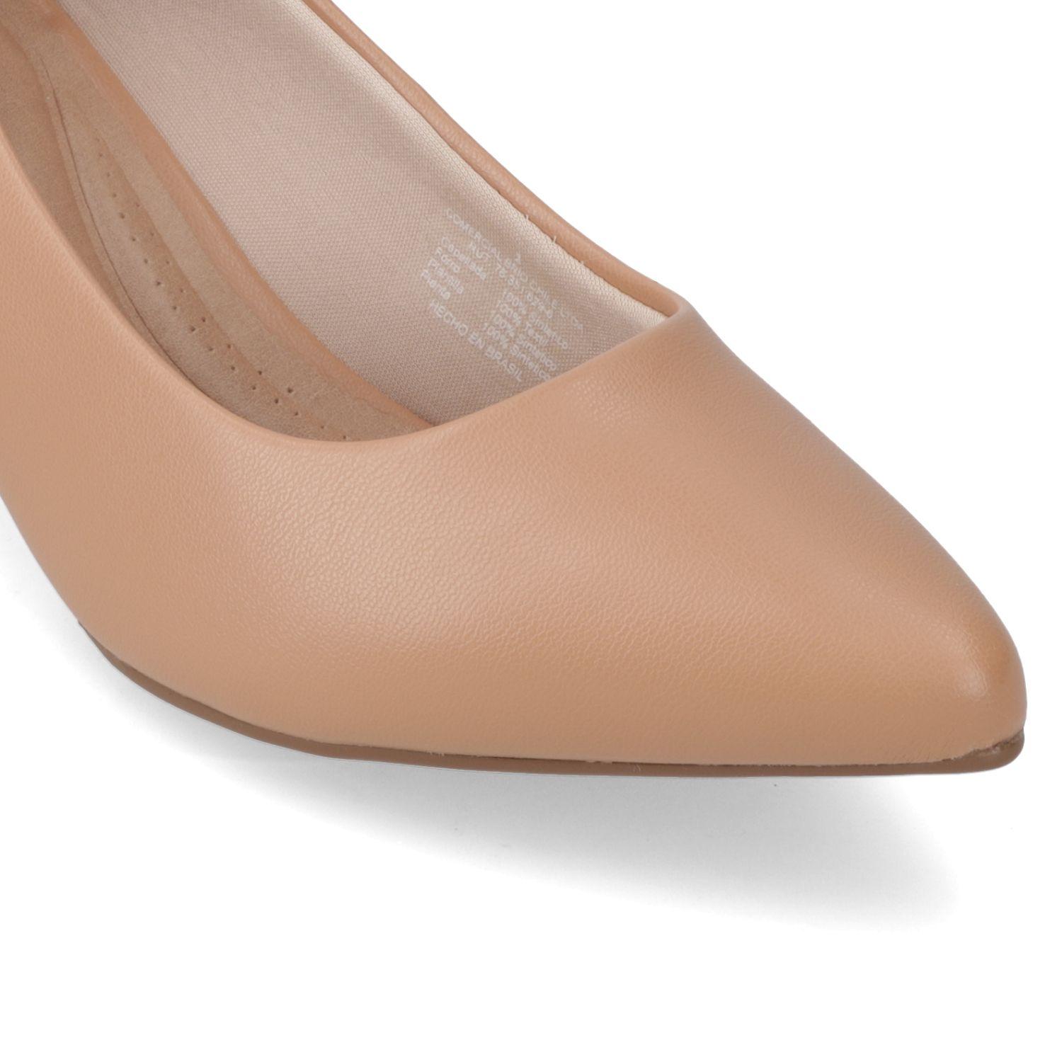 Stiletto Beira Rio Nude Taco 5 Cm Efecto Cuero  Nude 658 Napa Turim-5