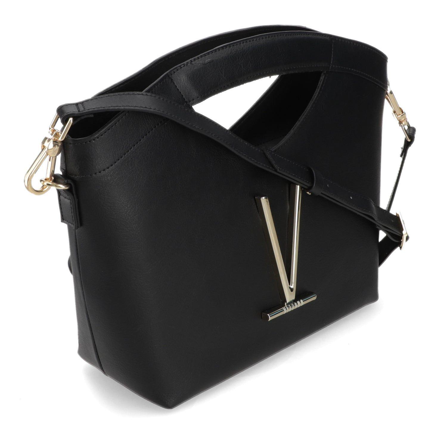 Cartera Tote Mujer Vizzano Negra con Logo Metálico-3