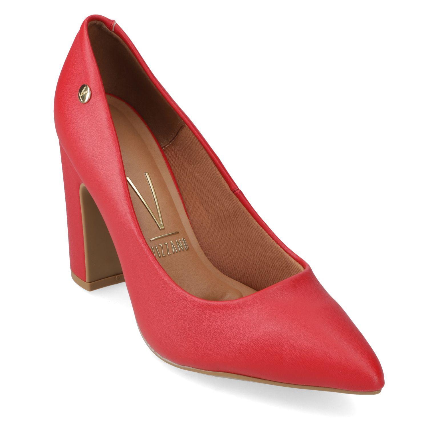 Zapato Mujer Taco Cuadrado Rojo 1285-400- Vizzano-0