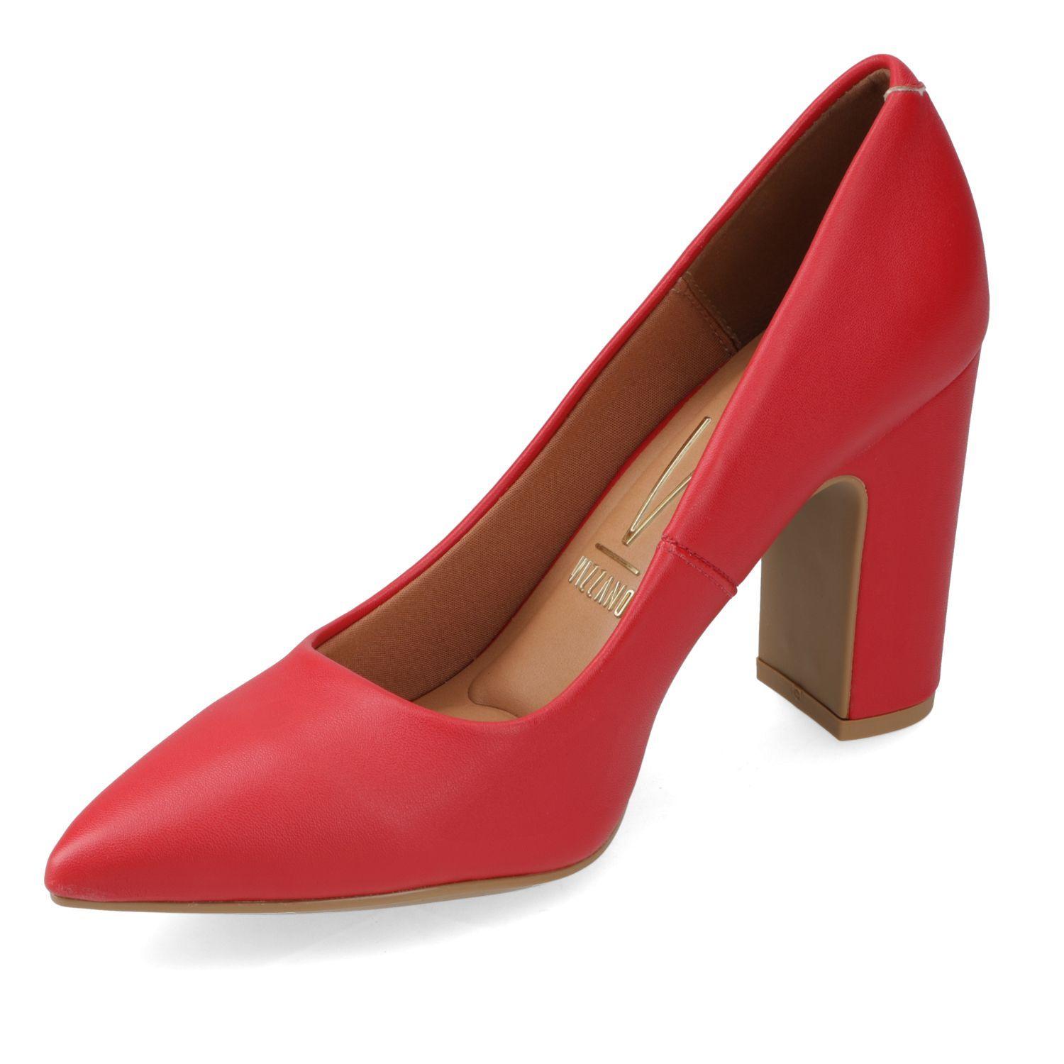 Zapato Mujer Taco Cuadrado Rojo 1285-400- Vizzano-2