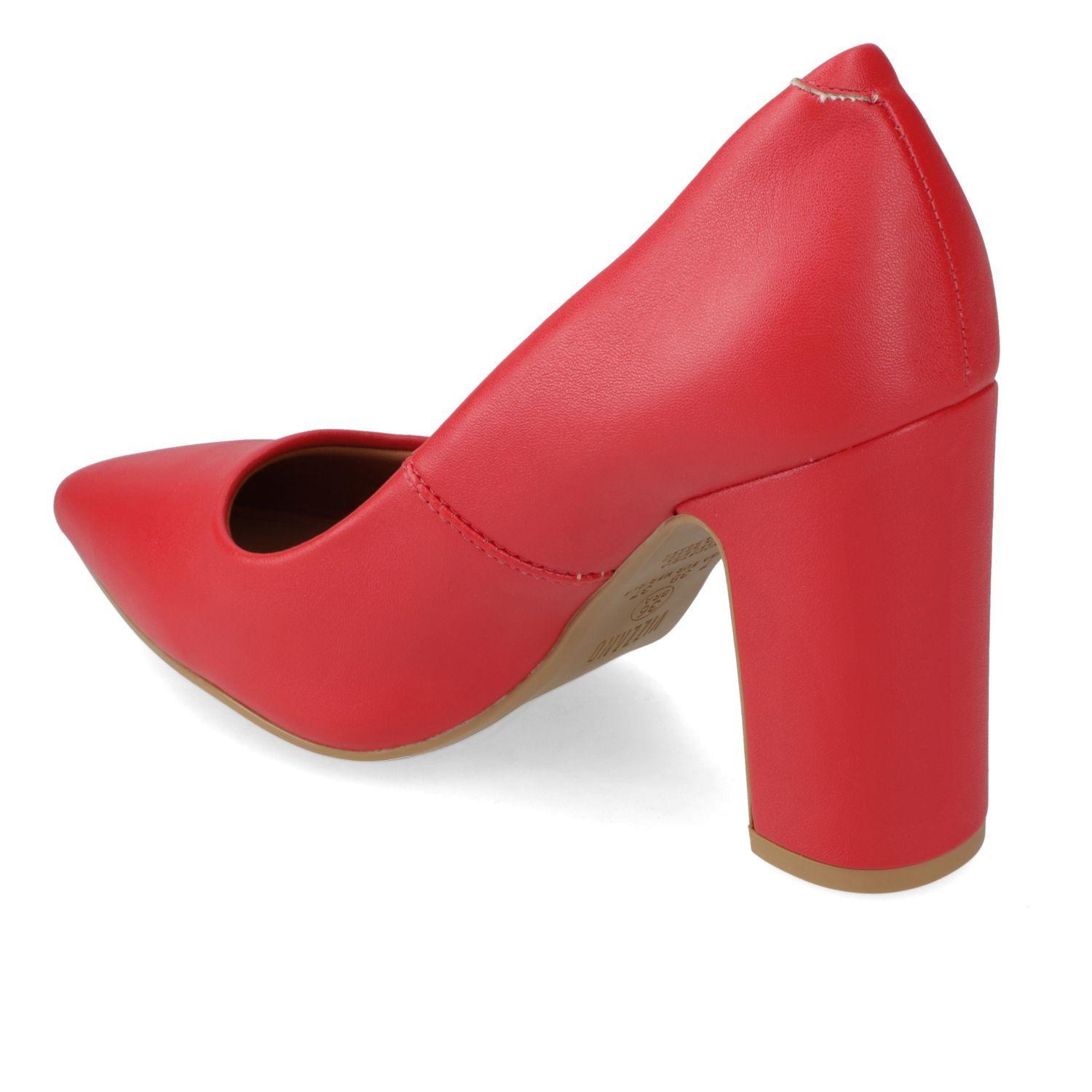 Zapato Mujer Taco Cuadrado Rojo 1285-400- Vizzano-3
