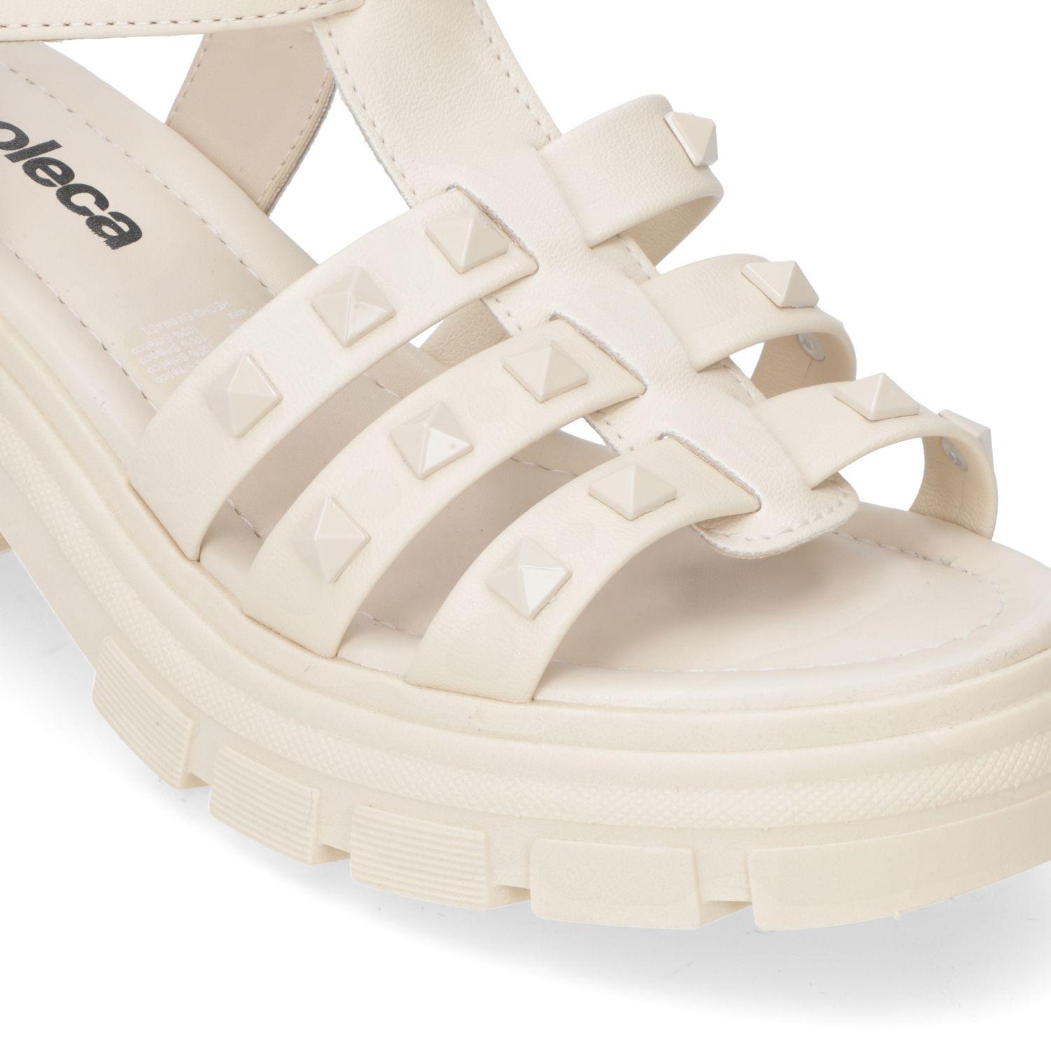 Sandalia Taco Moleca Crema 10928-4