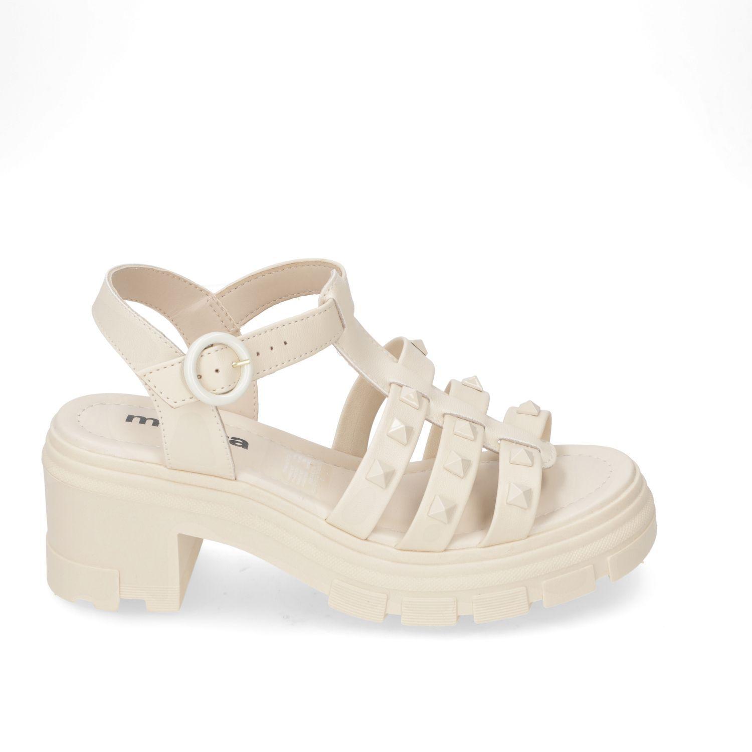 Sandalia Taco Moleca Crema 10928-0