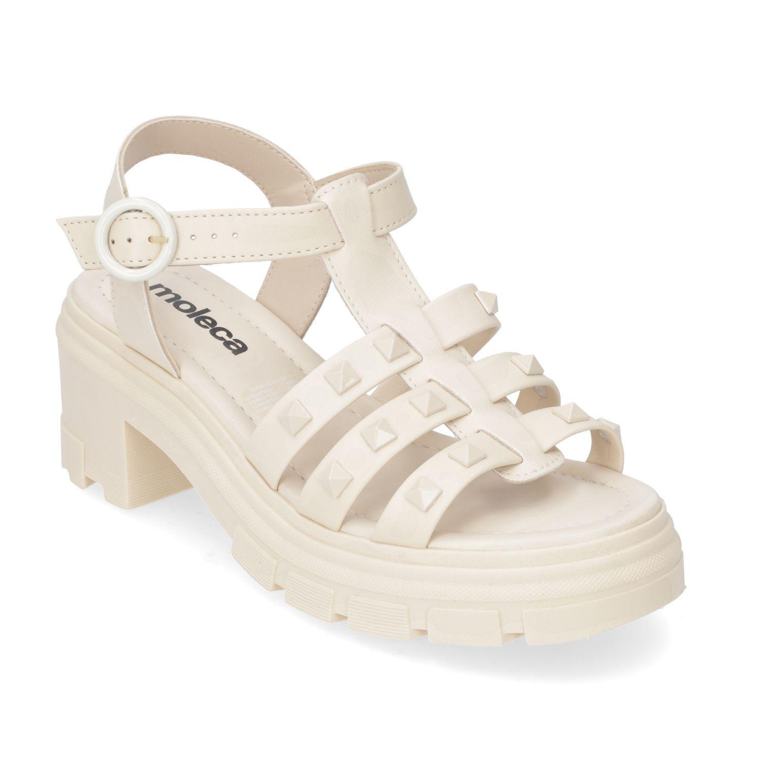 Sandalia Taco Moleca Crema 10928-1