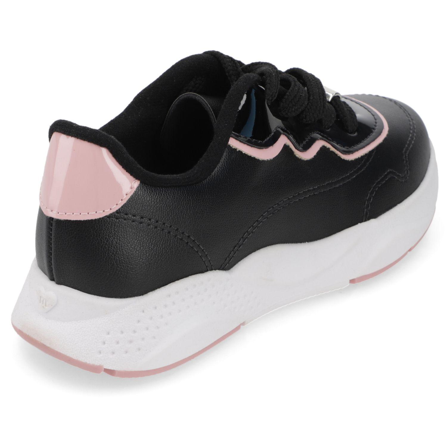 Zapatilla Molekihna Urbana Niña Negro Con Rosado-4