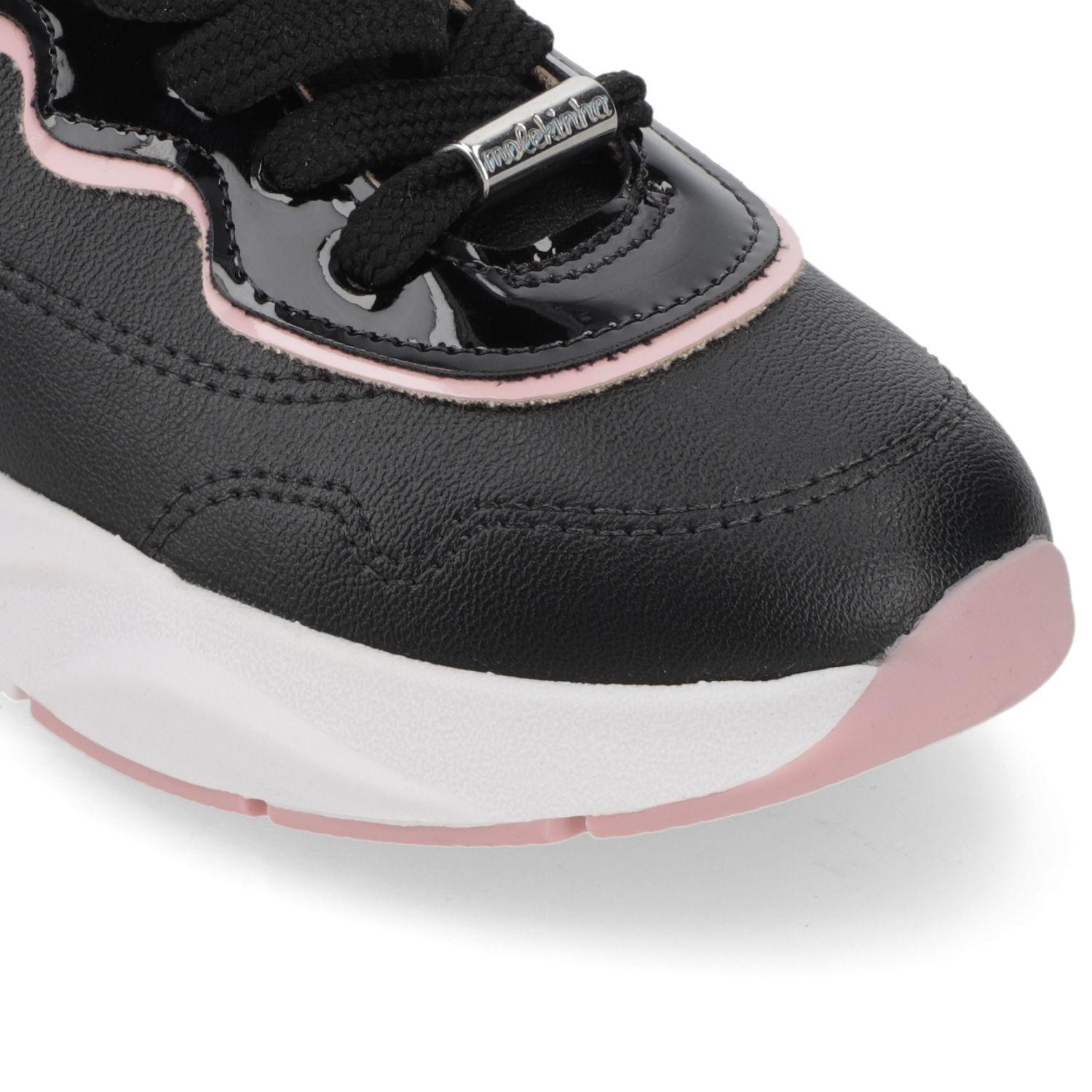 Zapatilla Molekihna Urbana Niña Negro Con Rosado-5