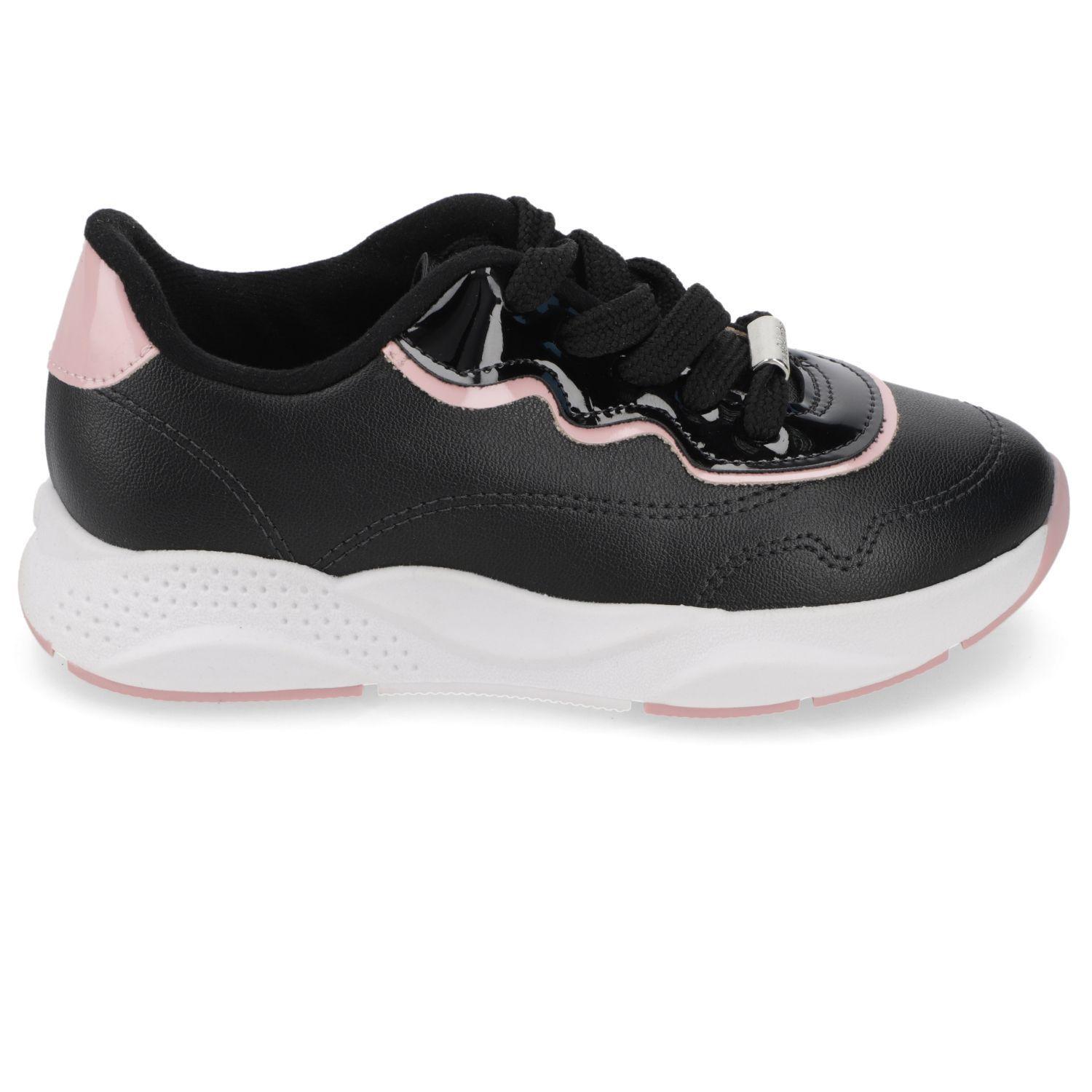 Zapatilla Molekihna Urbana Niña Negro con Rosado -1