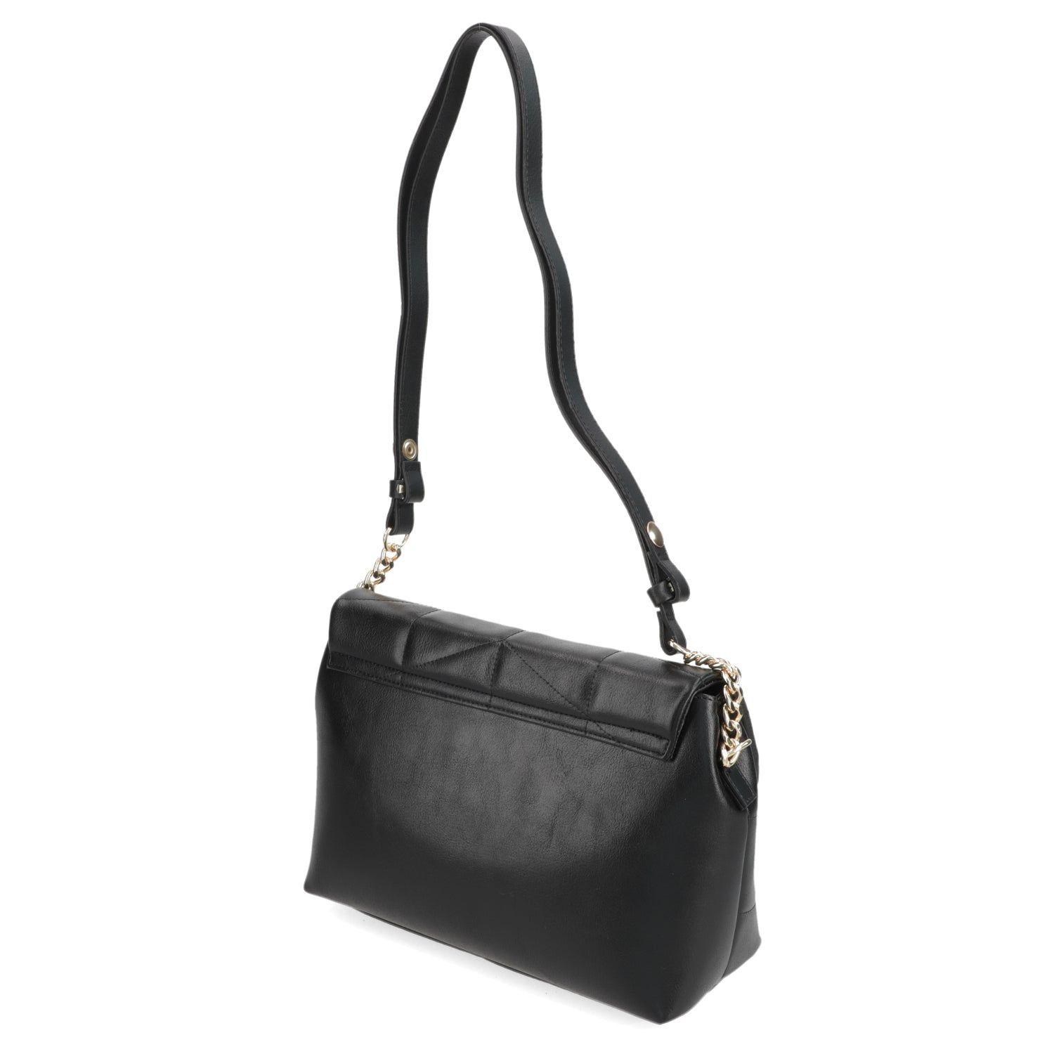 Cartera Bandolera Negra Vizzano con Detalle "V" Metálica-2