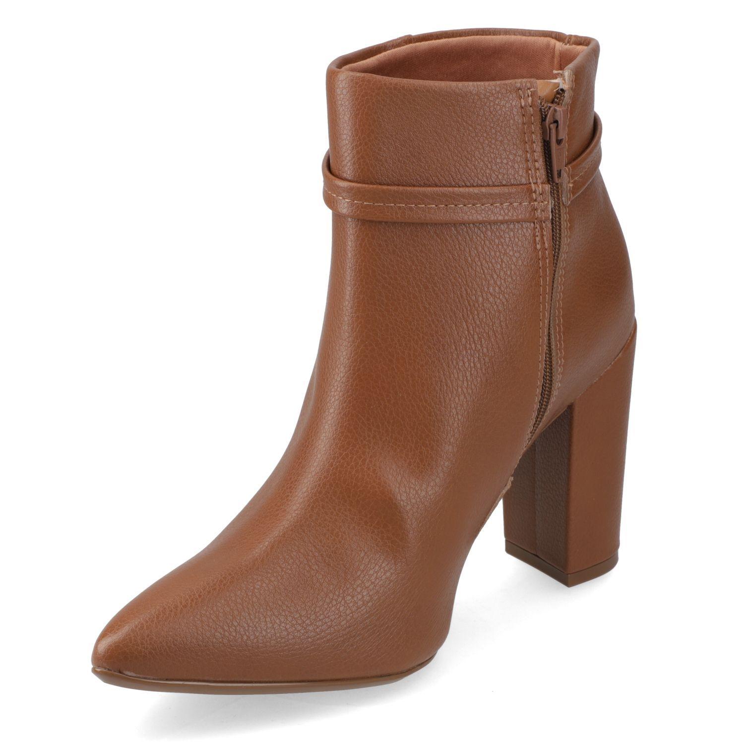 Botin Mujer Vizzano Taco Ancho 10 cm Camel -2