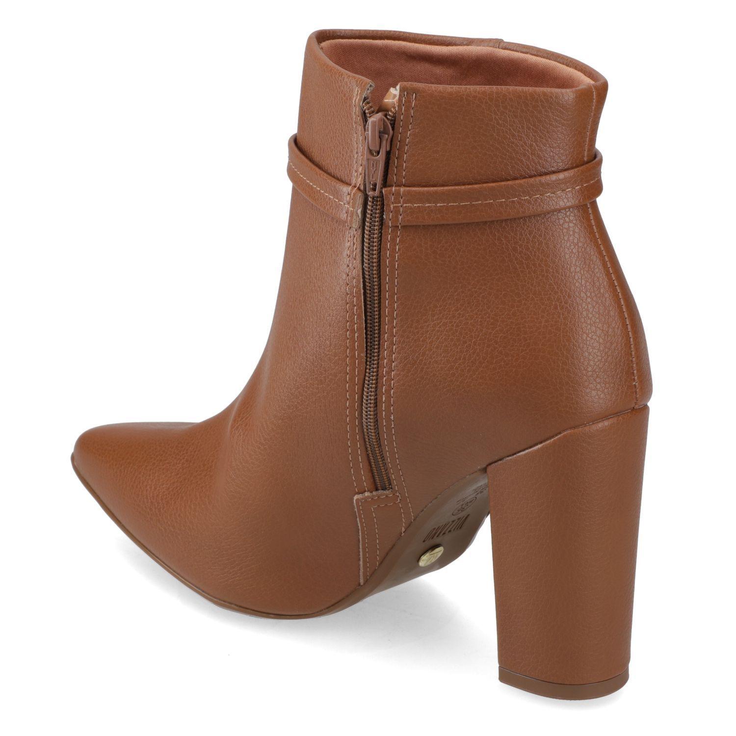 Botin Mujer Vizzano Taco Ancho 10 cm Camel -3