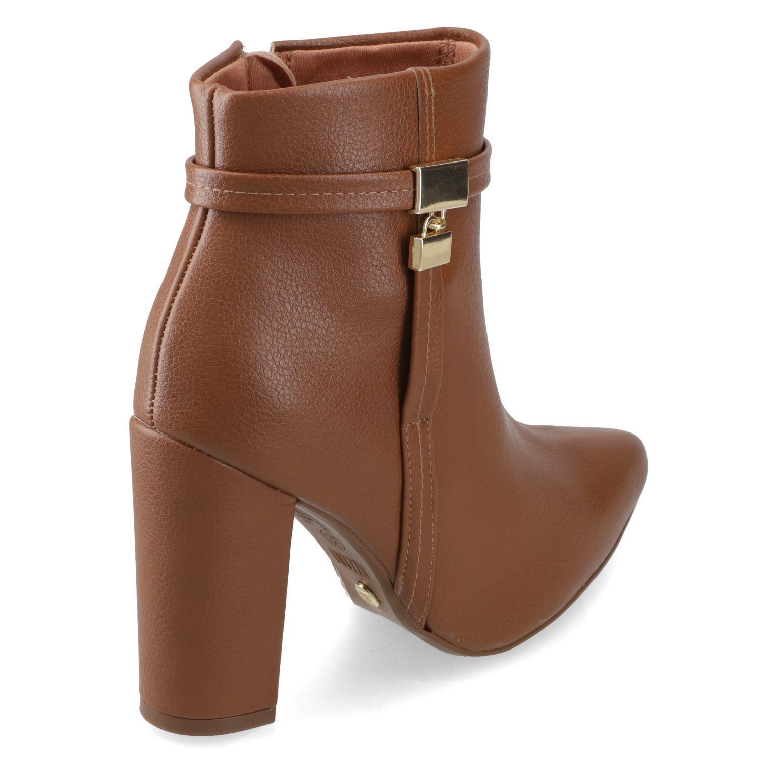 Botin Mujer Vizzano Taco Ancho 10 cm Camel -4