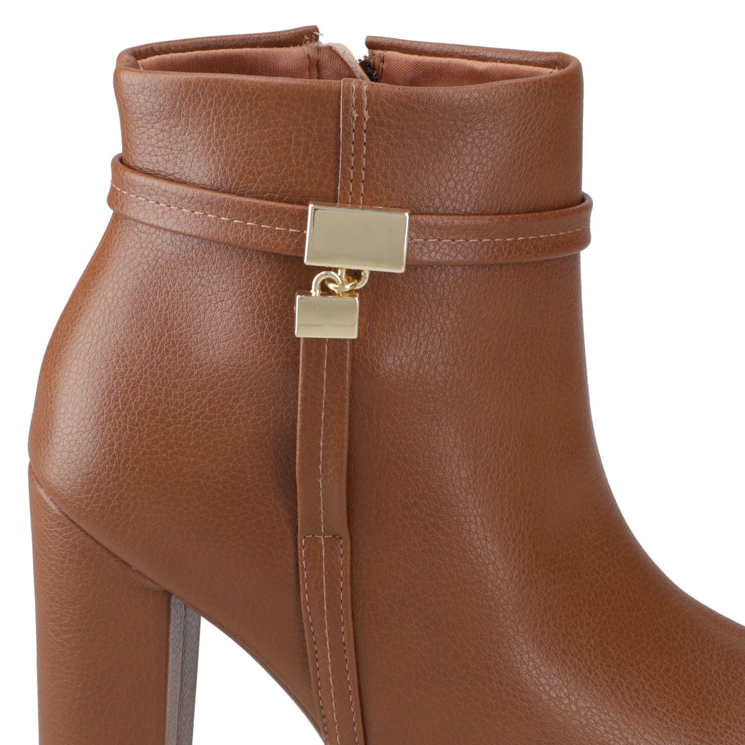 Botin Mujer Vizzano Taco Ancho 10 cm Camel -5