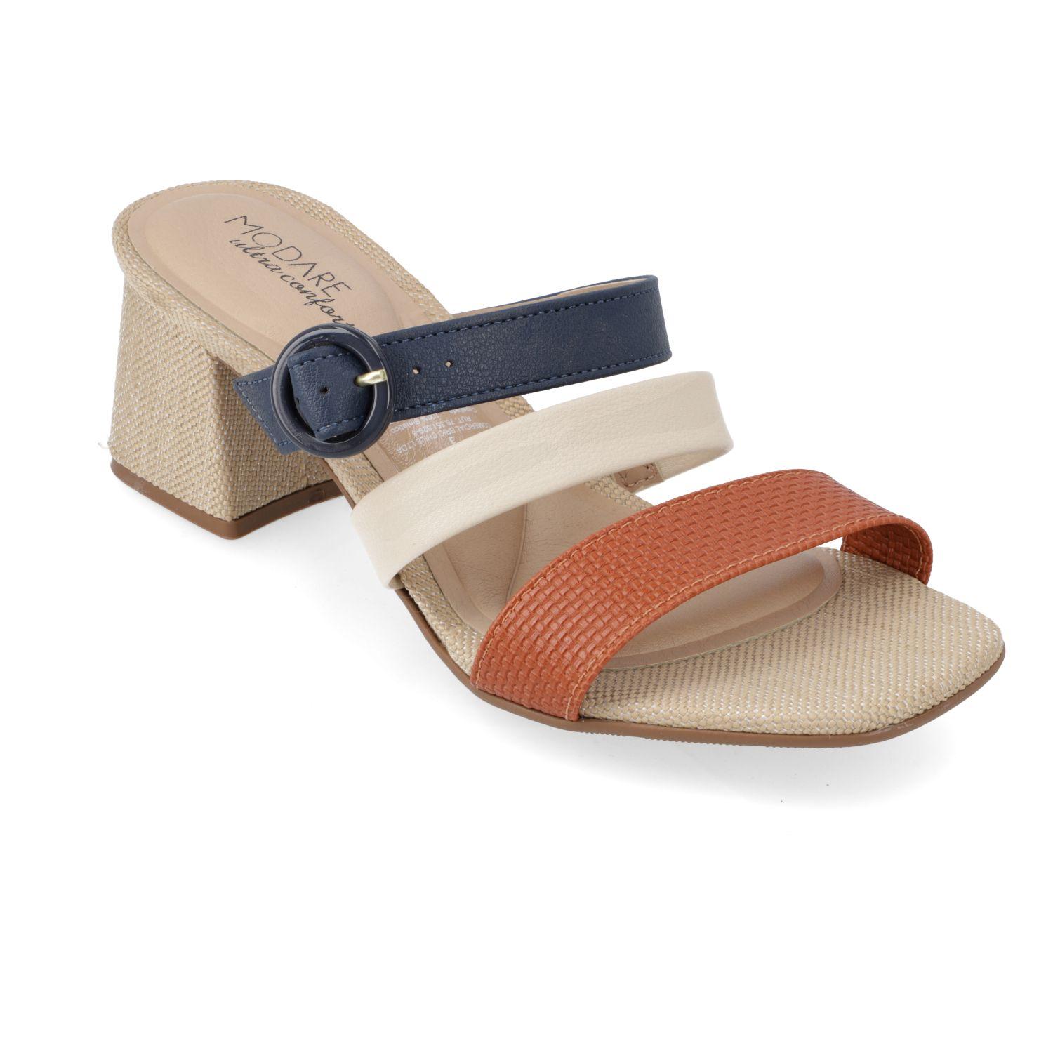 Sandalia Taco Modare Beige 15521-1