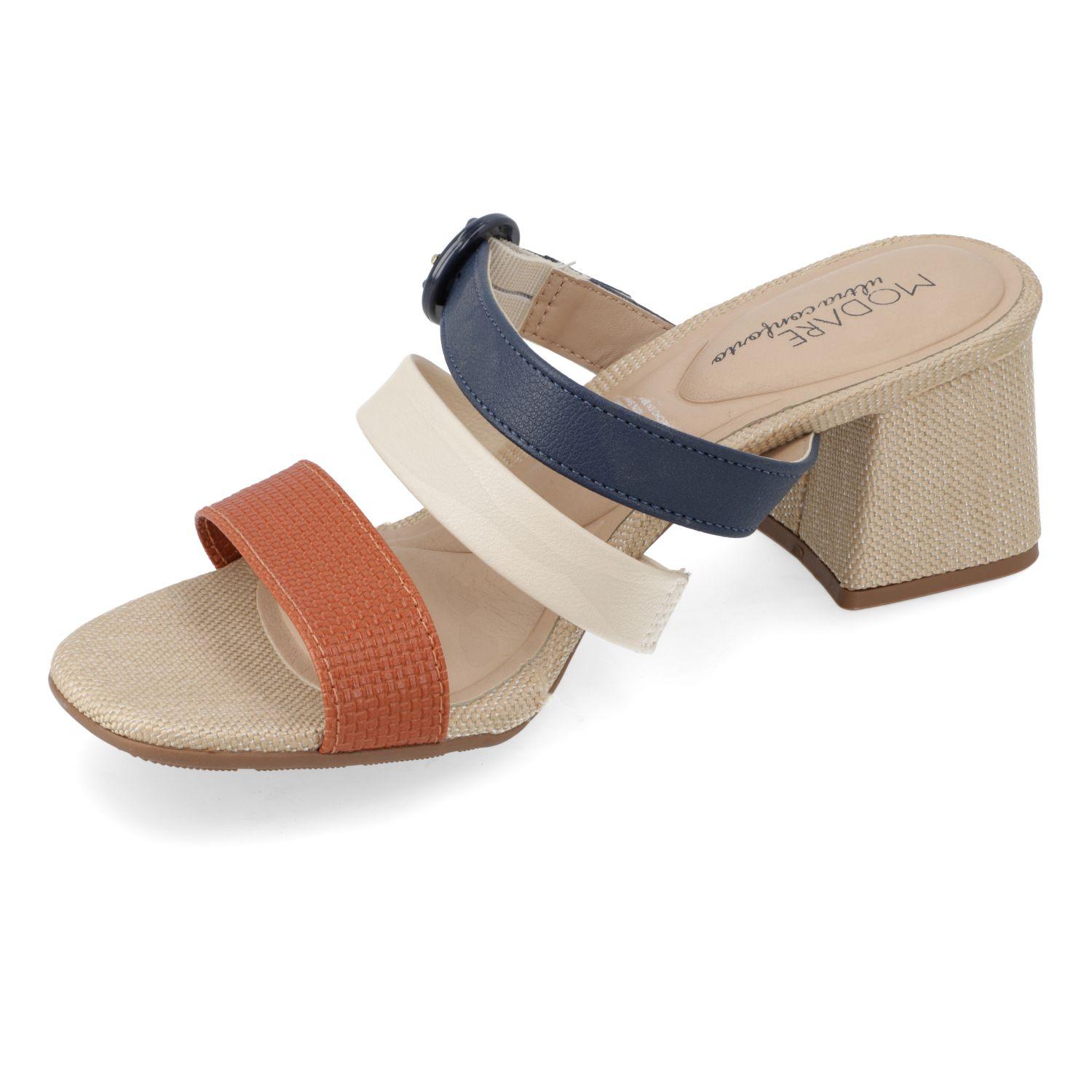 Sandalia Taco Modare Beige 15521-2