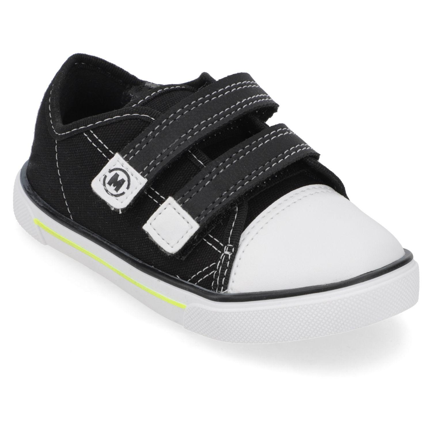 Zapatilla Urbana Niño Negra con Punta Blanca Molekinho-0