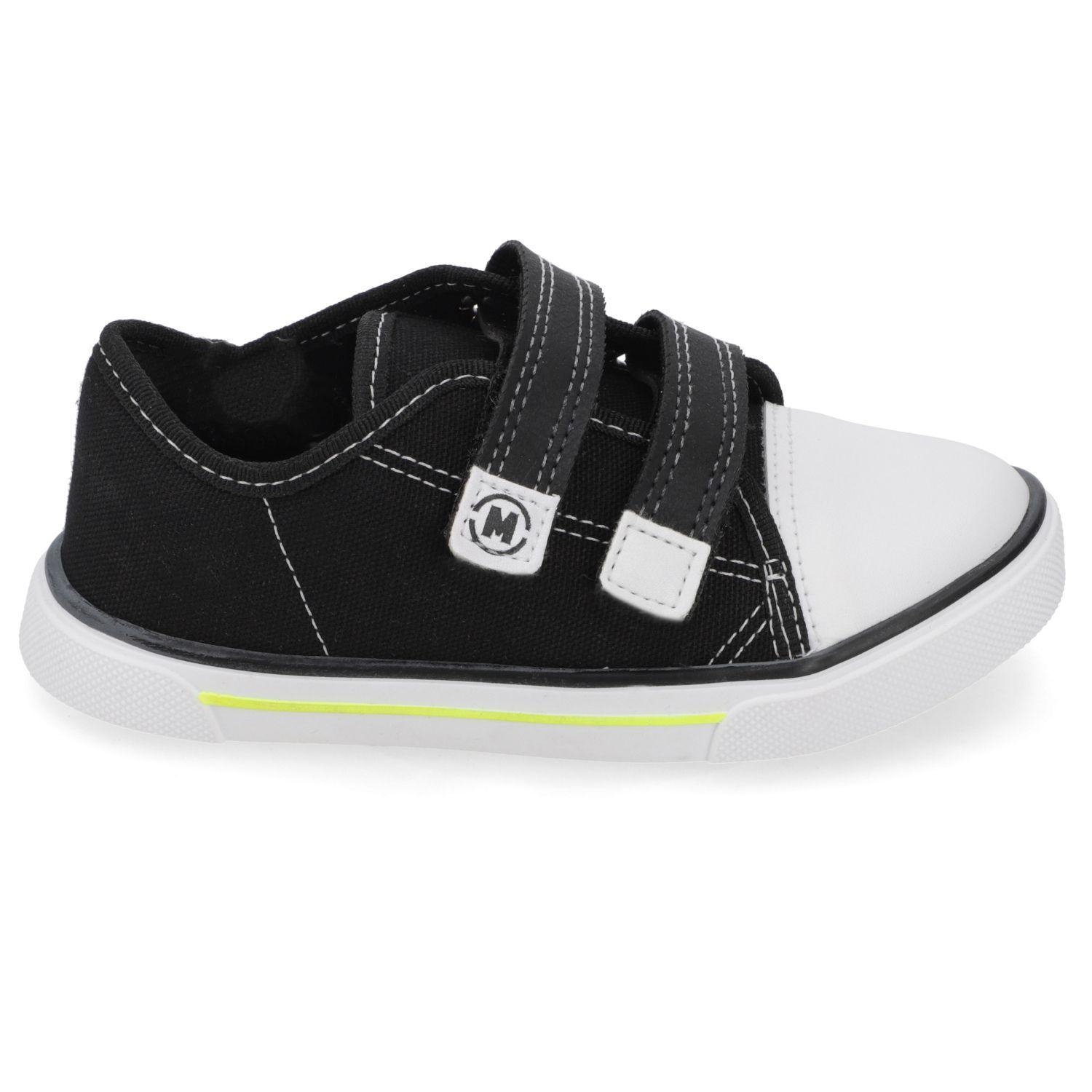 Zapatilla Urbana Niño Negra con Punta Blanca Molekinho-1