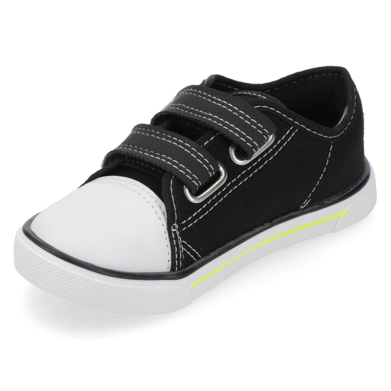 Zapatilla Urbana Niño Negra con Punta Blanca Molekinho-3