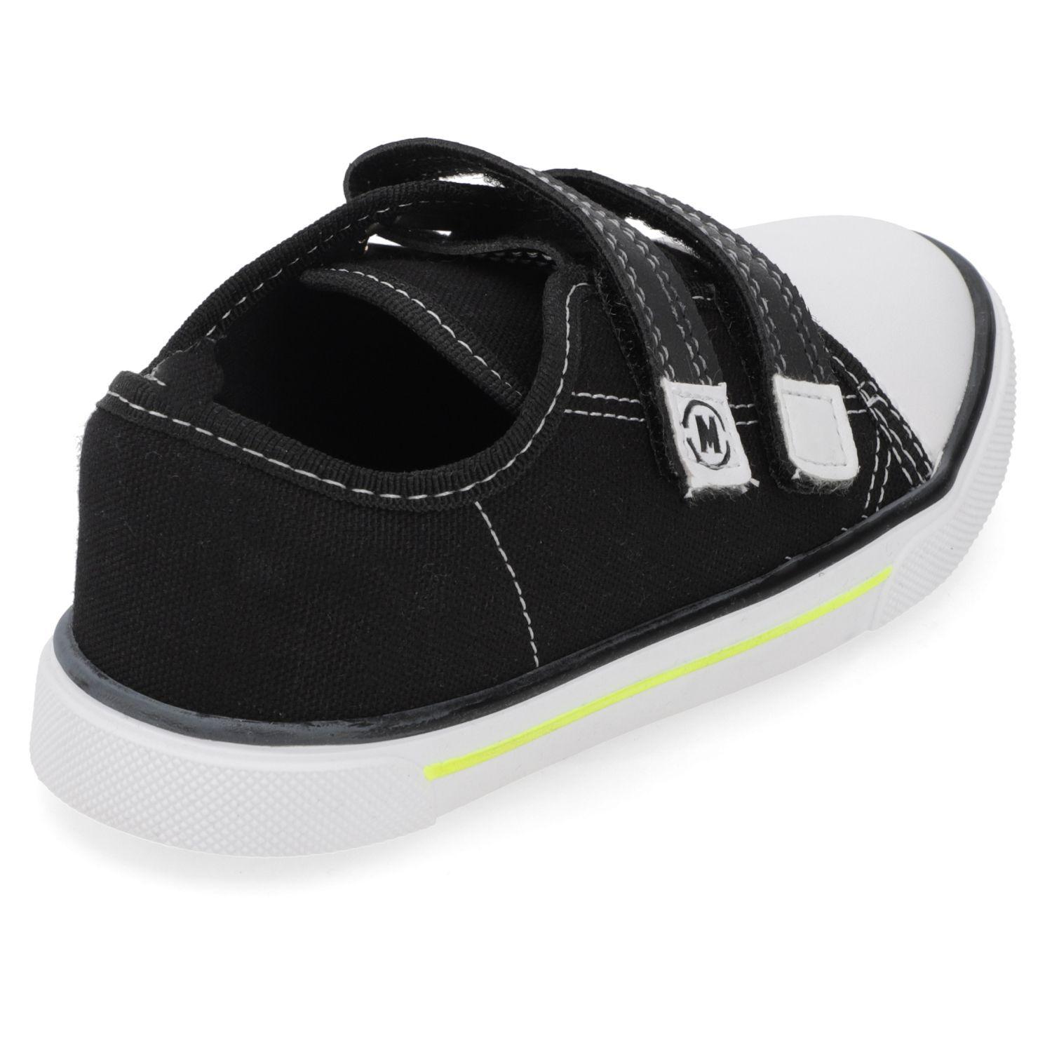 Zapatilla Urbana Niño Negra con Punta Blanca Molekinho-4