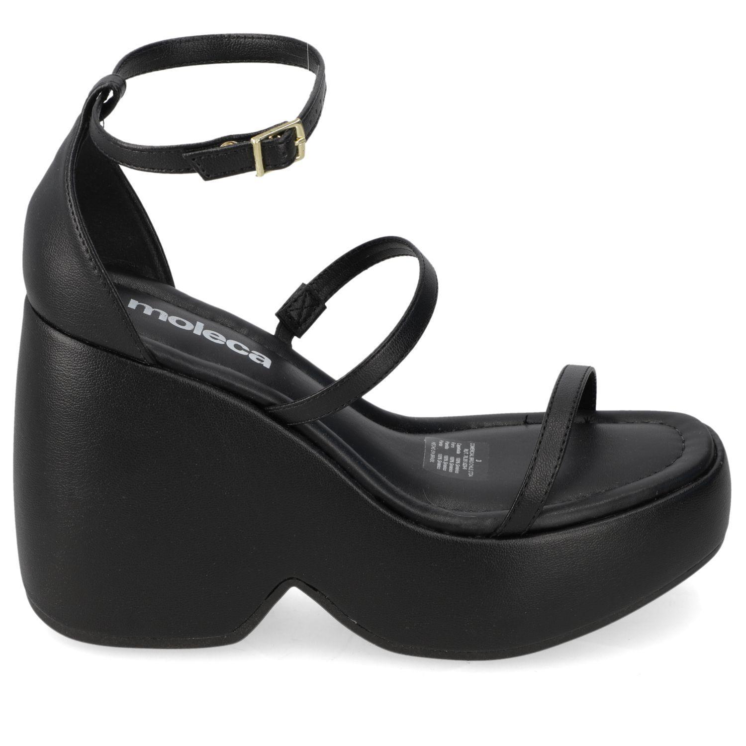 Sandalia Taco Moleca Negro 10264-1