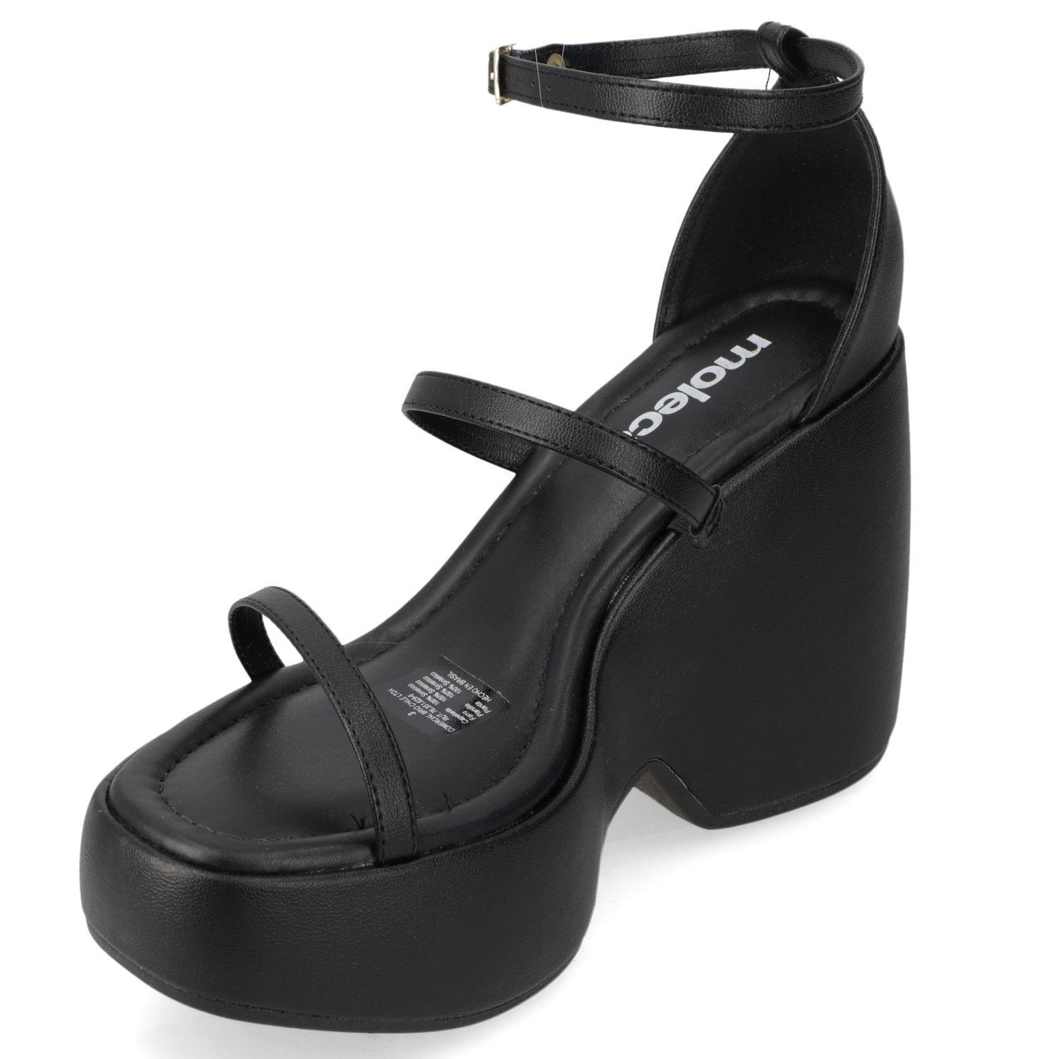 Sandalia Taco Moleca Negro 10264-2