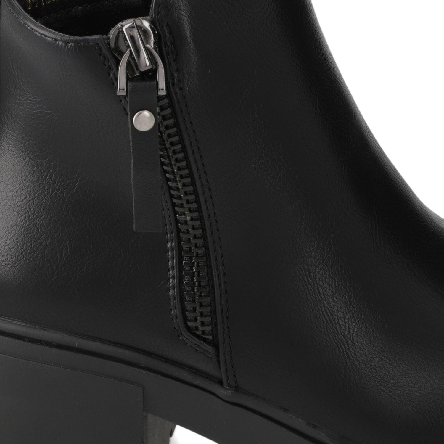 Botín Mujer Plataforma Negro New Walk-5