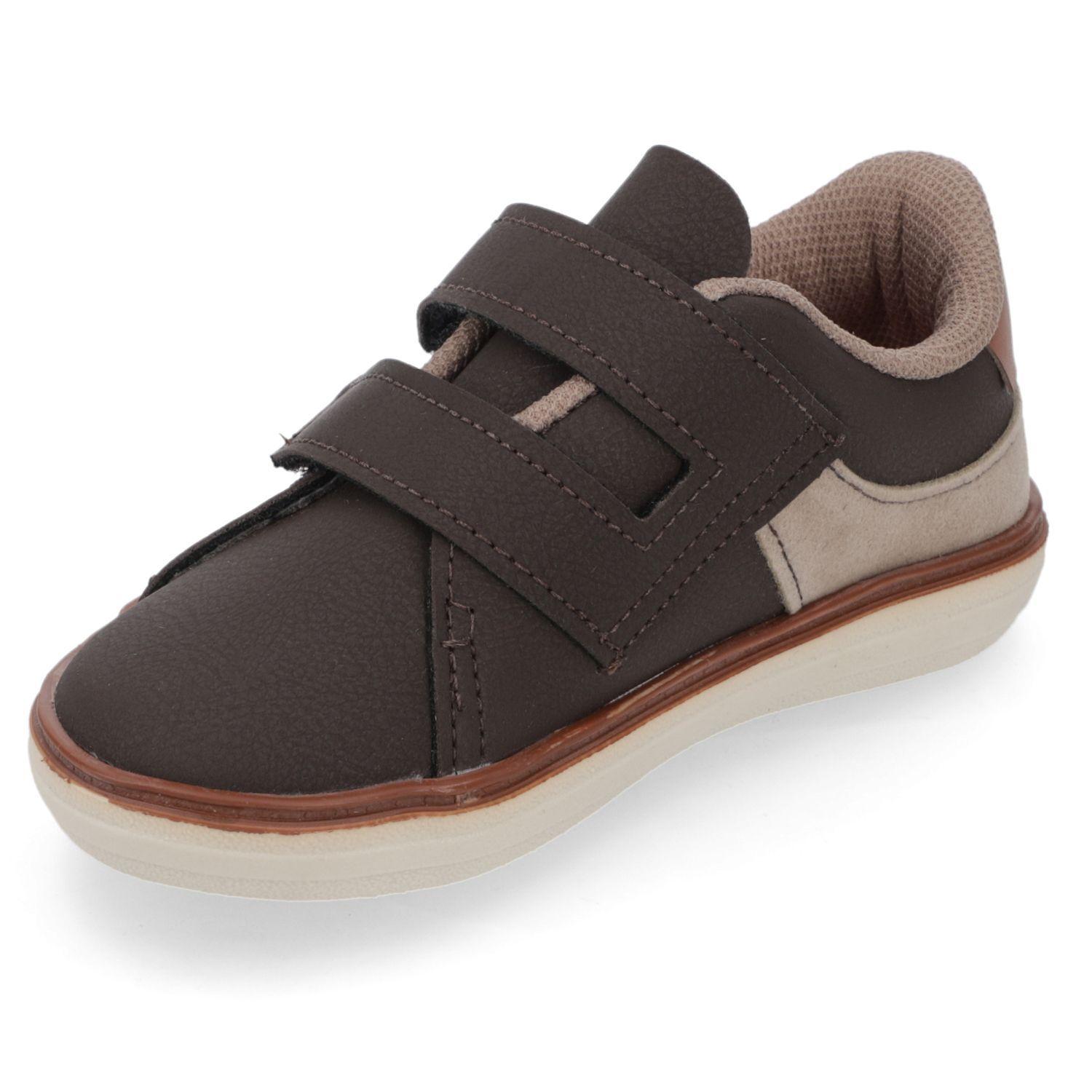 Zapatilla Urbana Niño Café con Velcro Molekinho-2