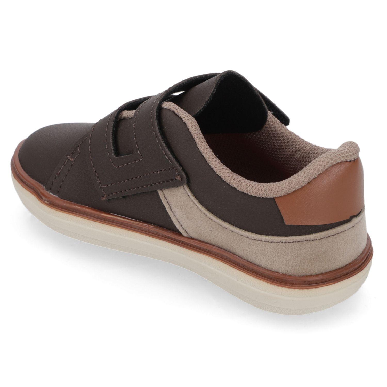 Zapatilla Urbana Niño Café con Velcro Molekinho-3