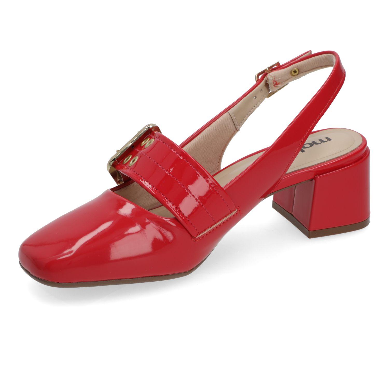 Zapato taco Moleca Rojo 16051-2