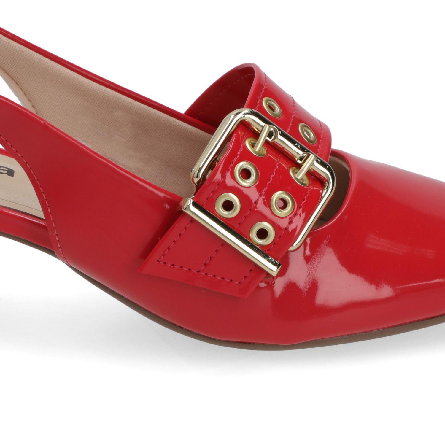 Zapato taco Moleca Rojo 16051-4