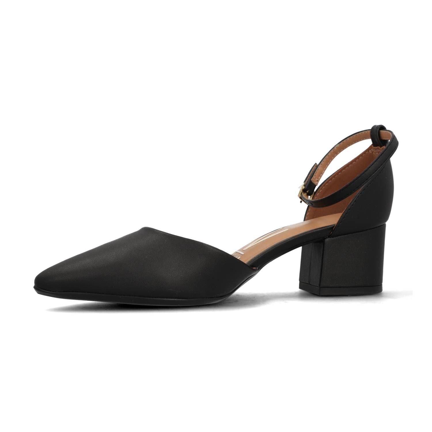 Zapato Taco Vizzano Negro Taco 5 Cm Efecto Cuero  Negro Pelica-2