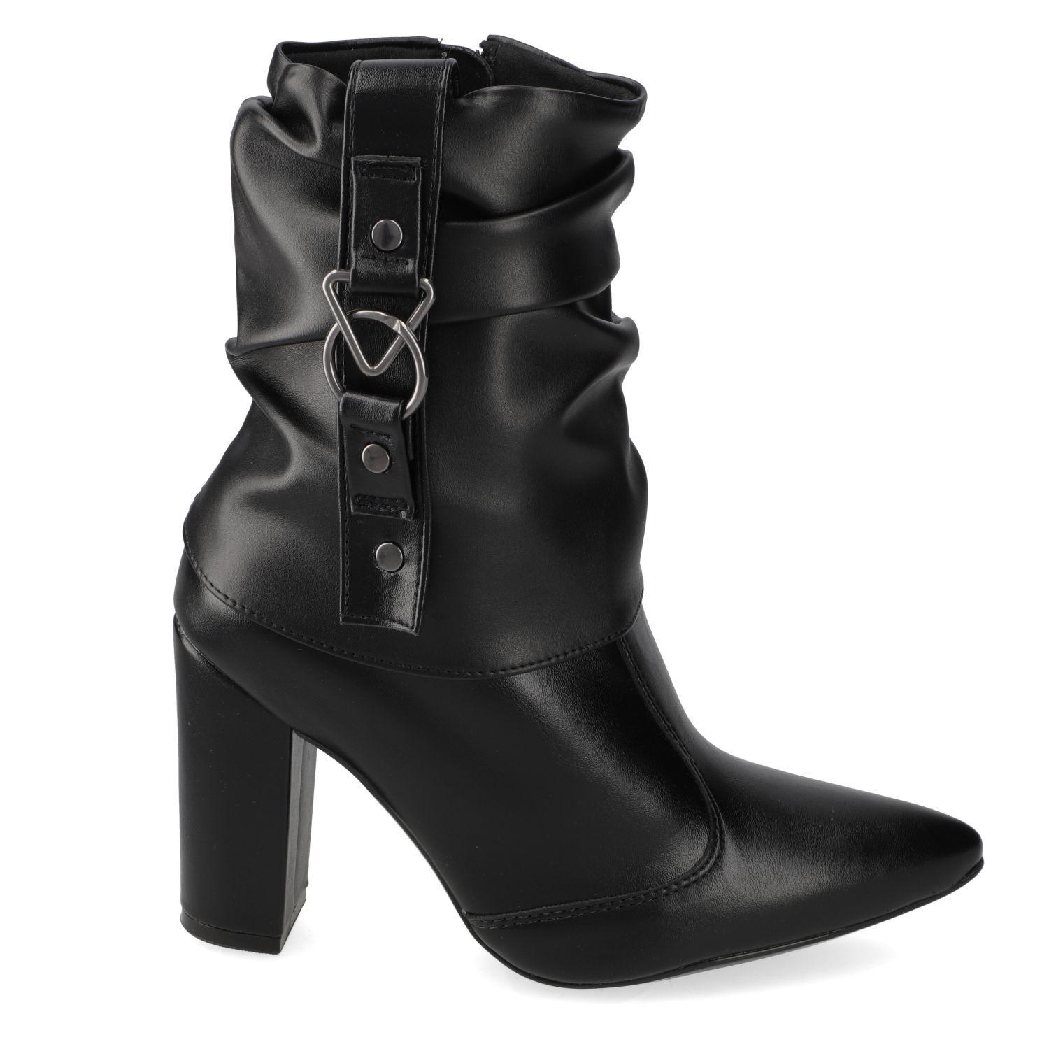Botín Vizzano Taco Ancho 7 cm Negro-1