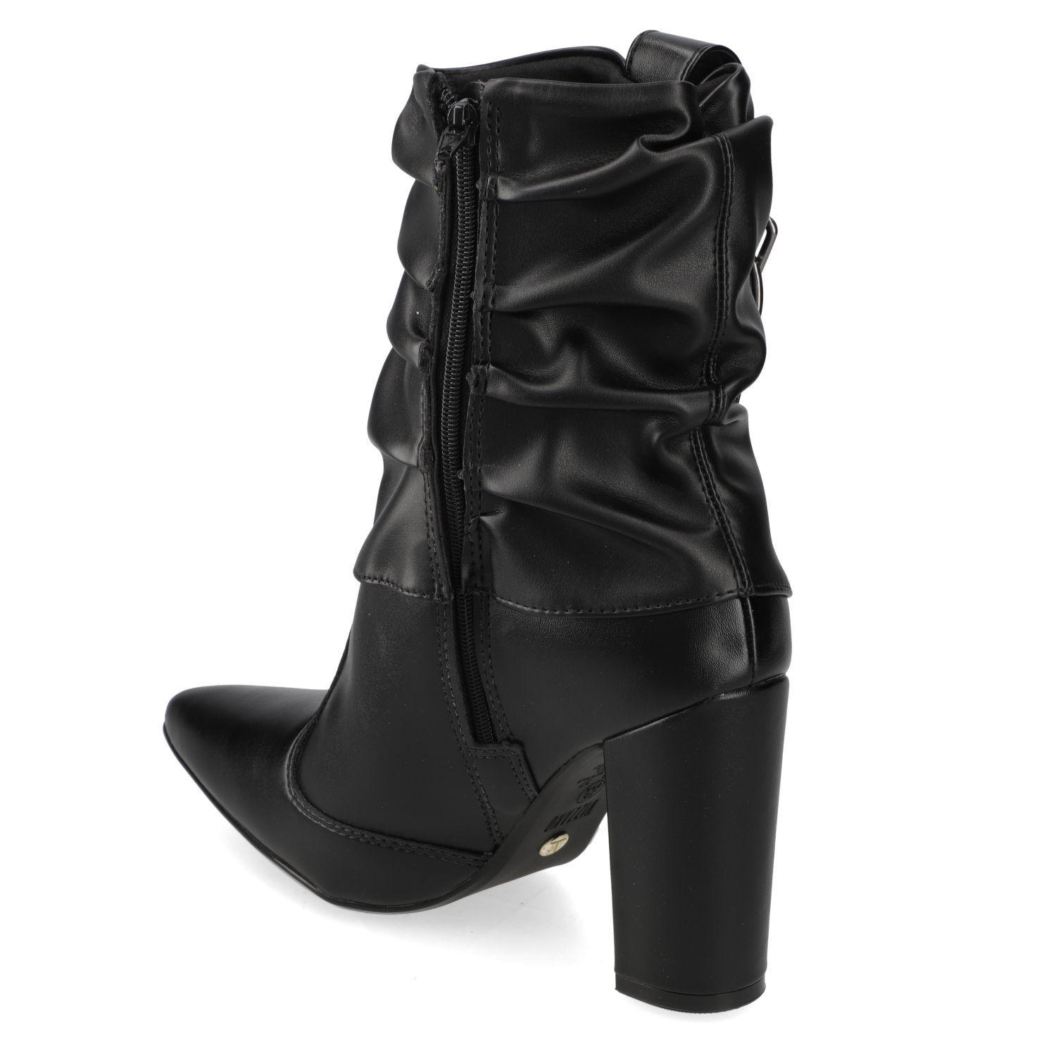 Botín Vizzano Taco Ancho 7 cm Negro-3
