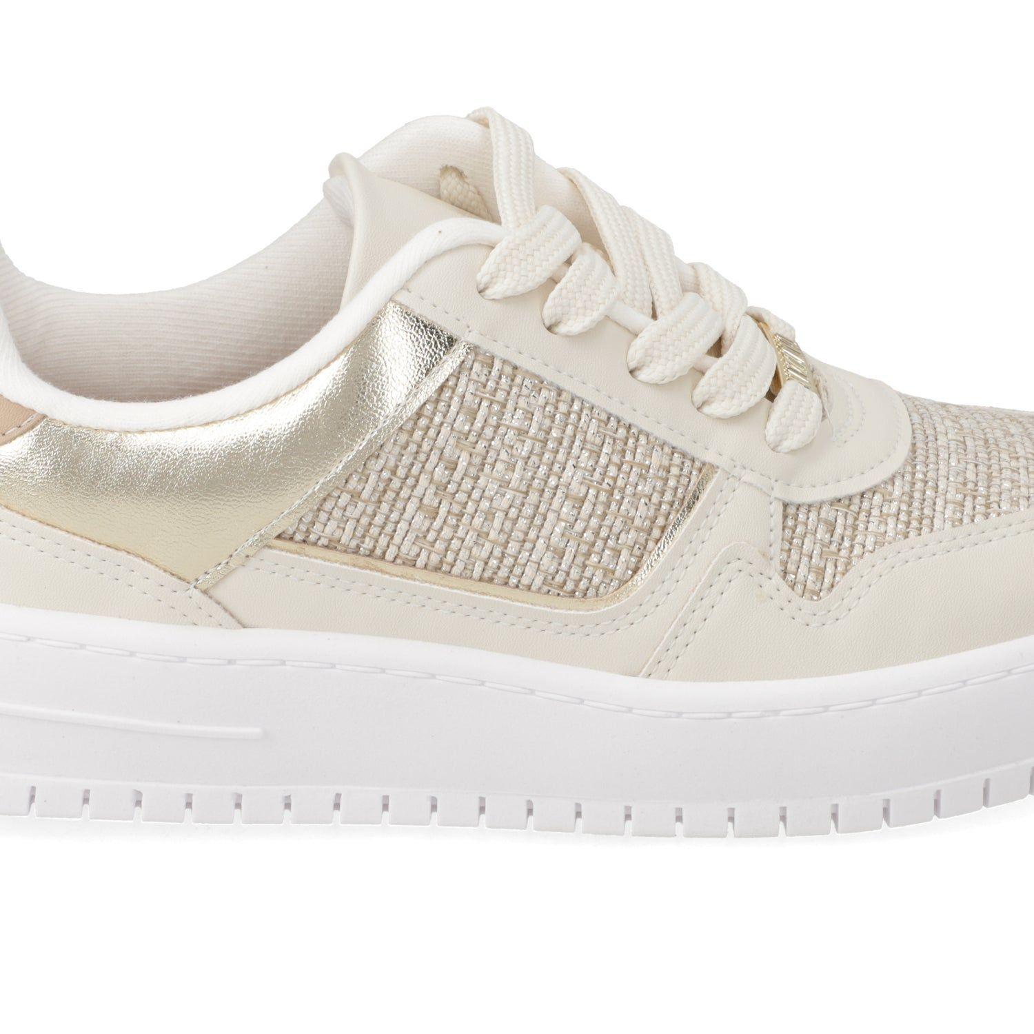 Zapatilla  Vizzano Blanca con Detalles Dorados-5