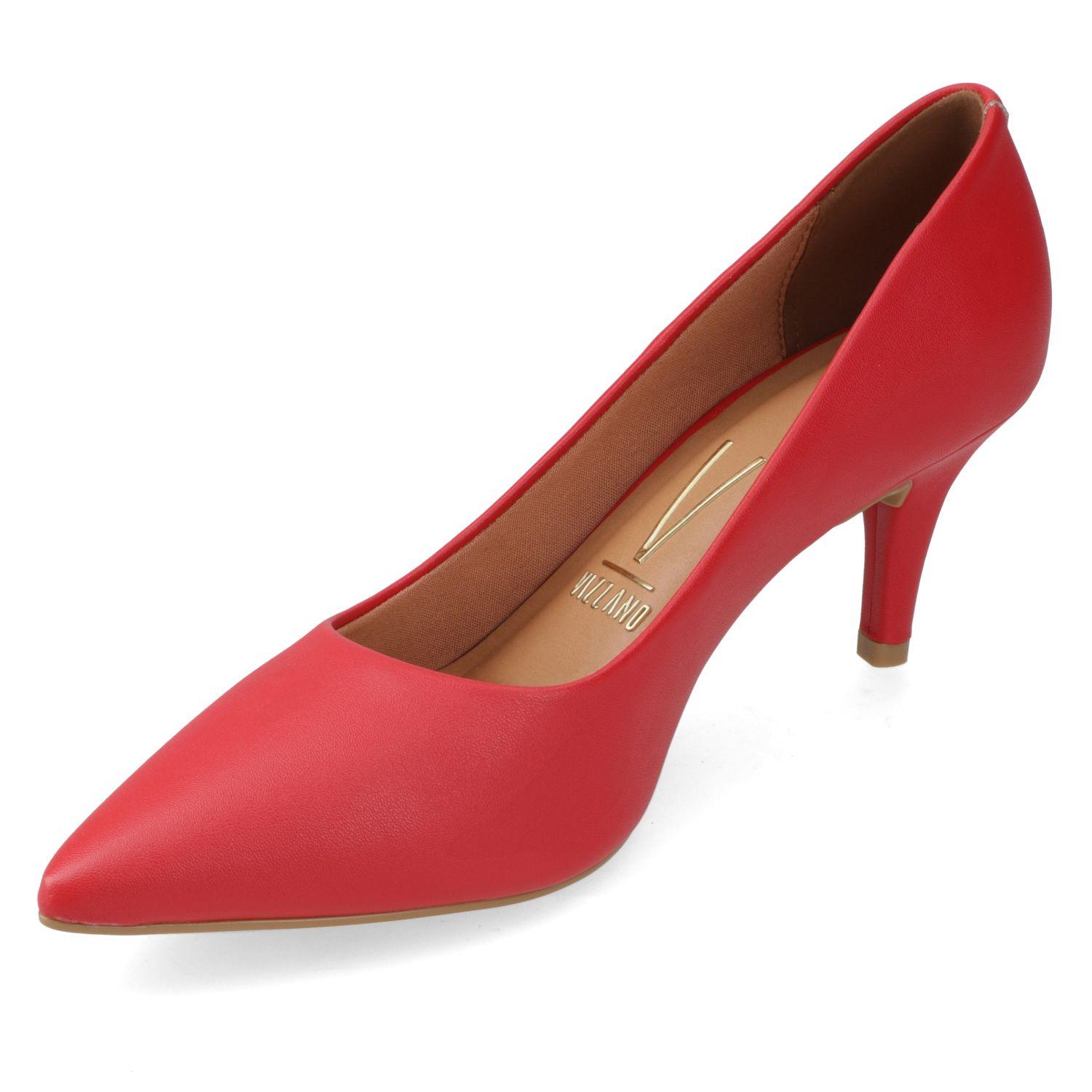 Stiletto Mujer Taco Aguja Medio Rojo Vizzano Ecocuero-2