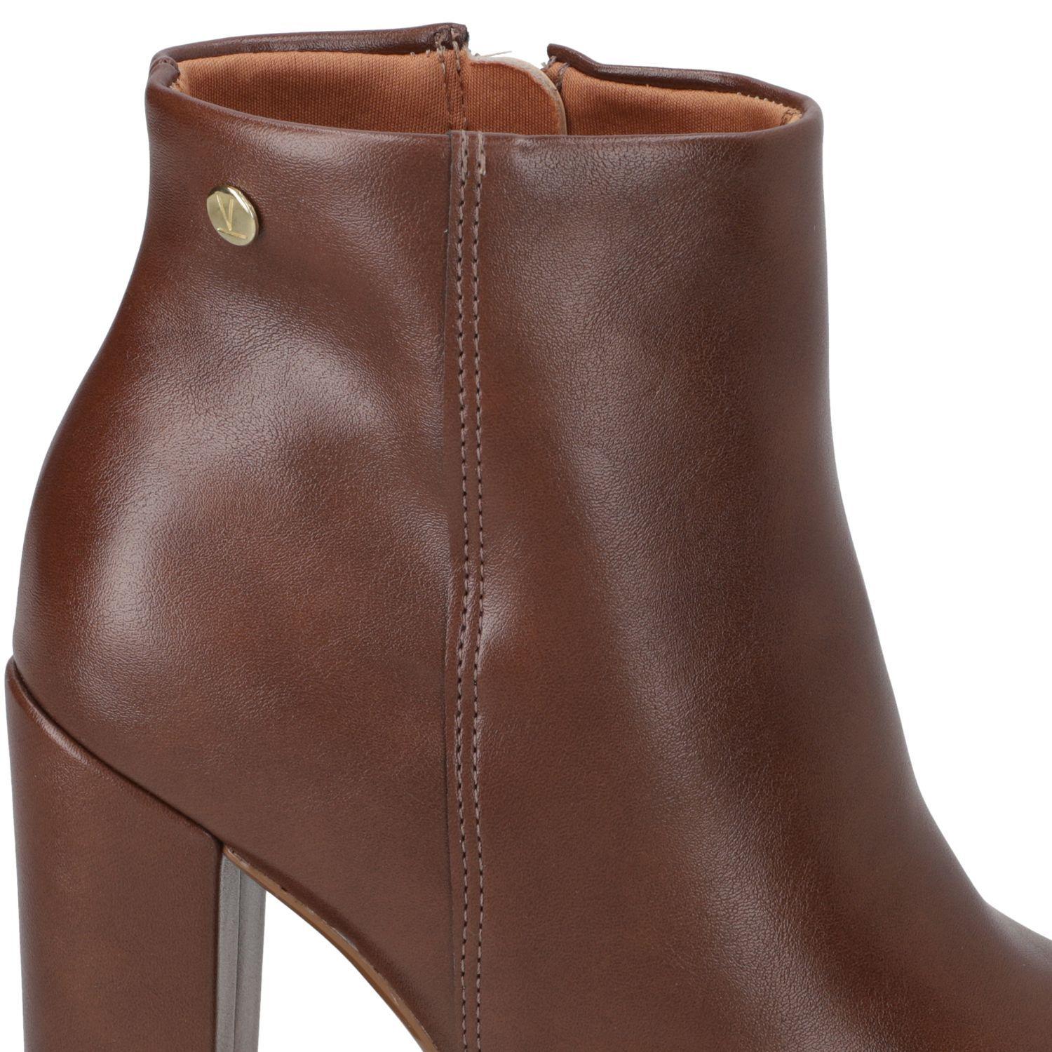 Botin Mujer Vizzano Taco Ancho 10 cm Cafe-3