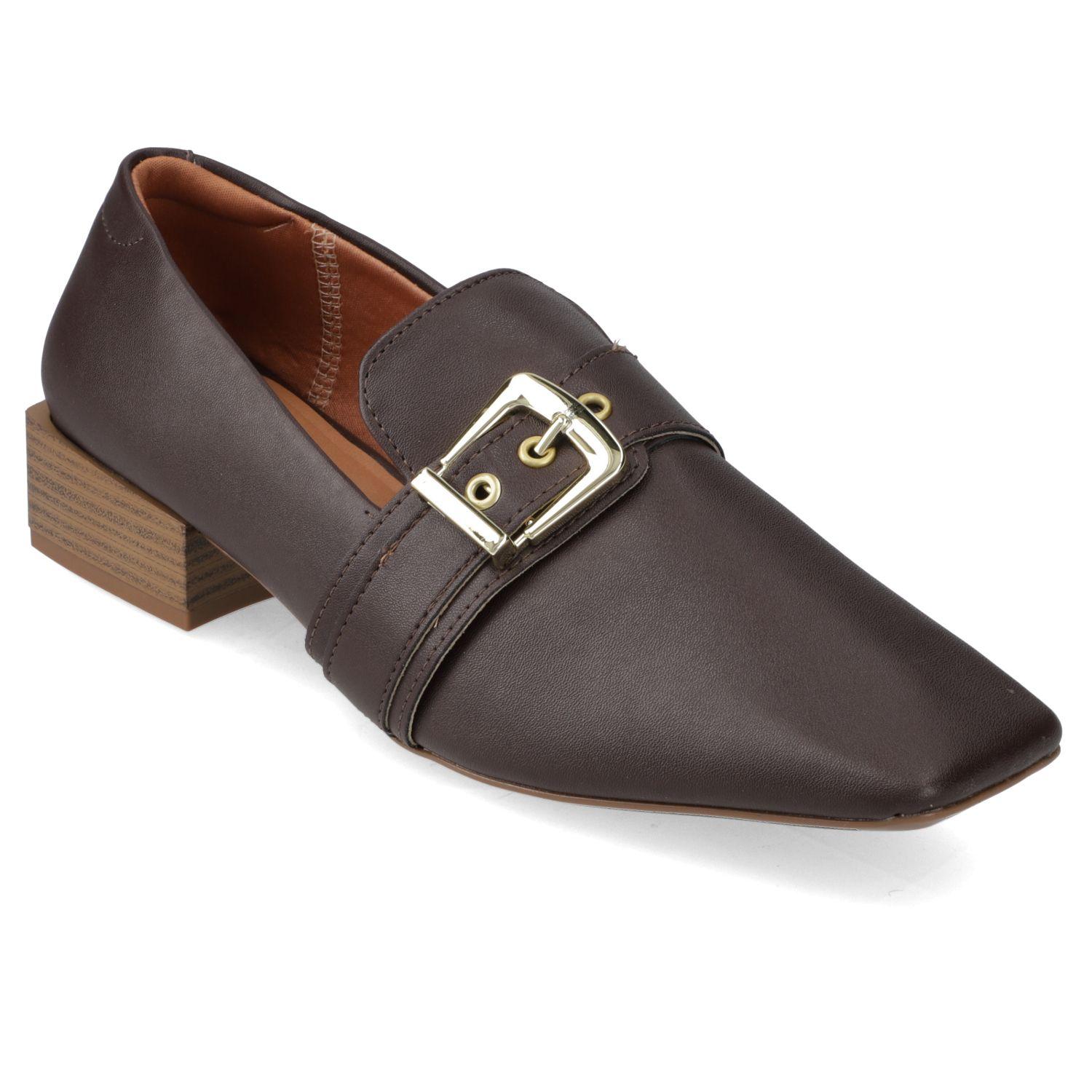 Mocasin Vizzano Café Oscuro Efecto Cuero-0