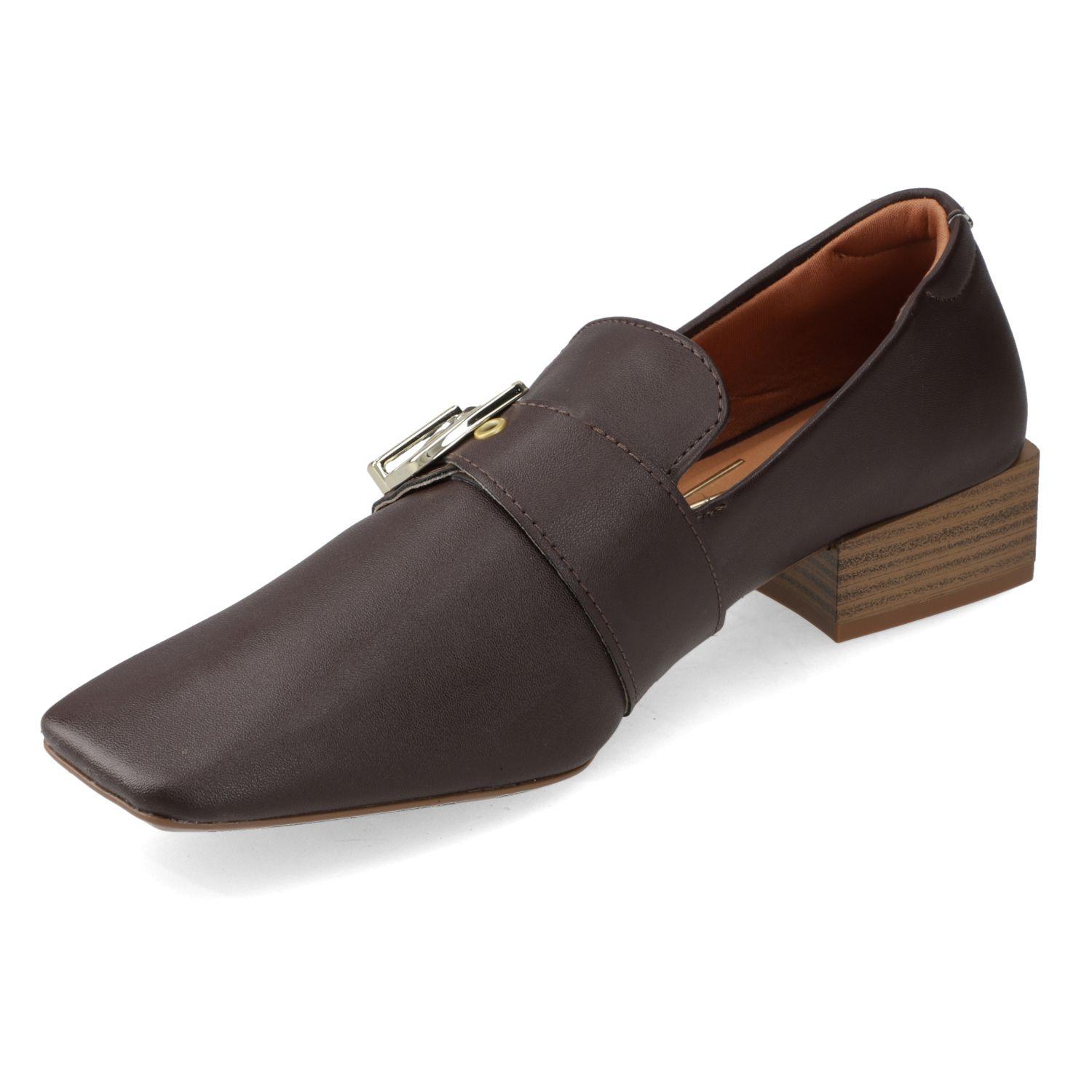 Mocasin Vizzano Café Oscuro Efecto Cuero-2